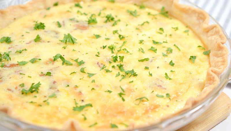 Bacon and Cheese Quiche - Sweet Pea's Kitchen