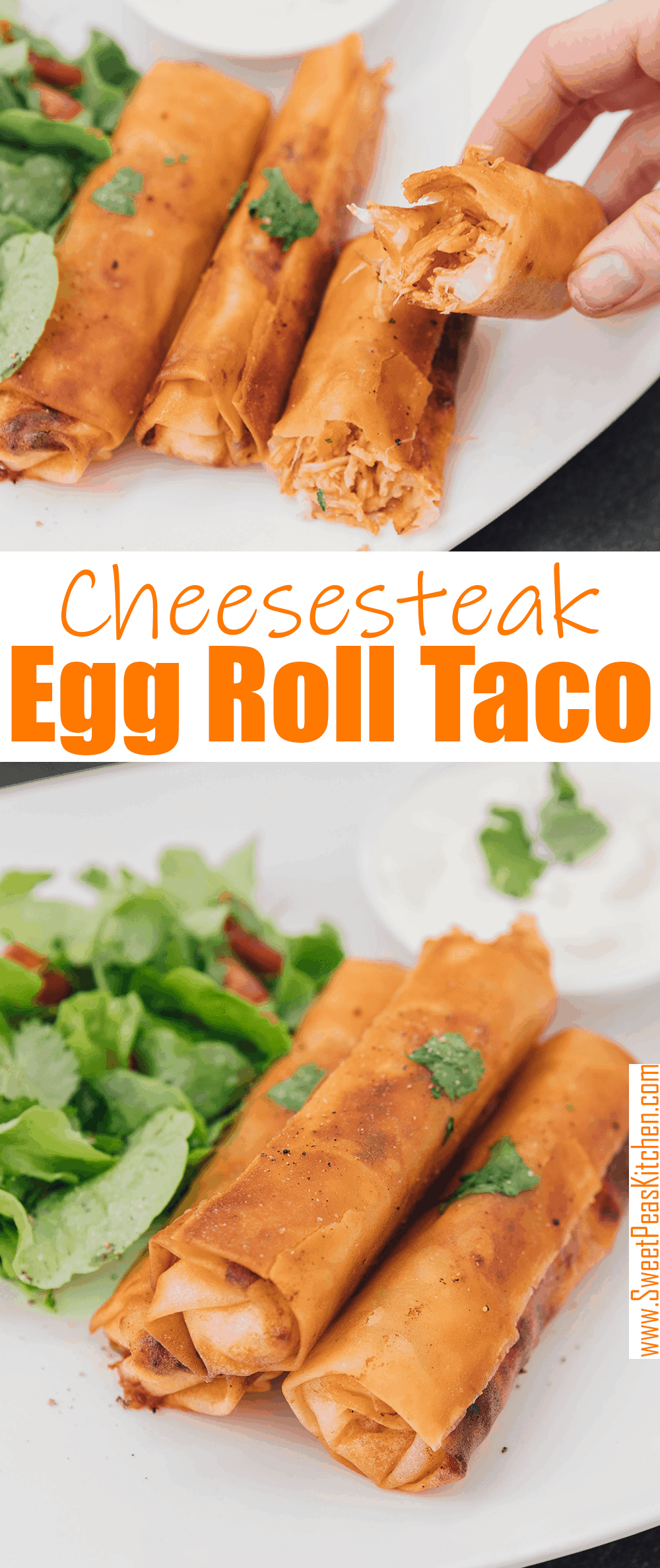 Cheesesteak Egg Roll Taco