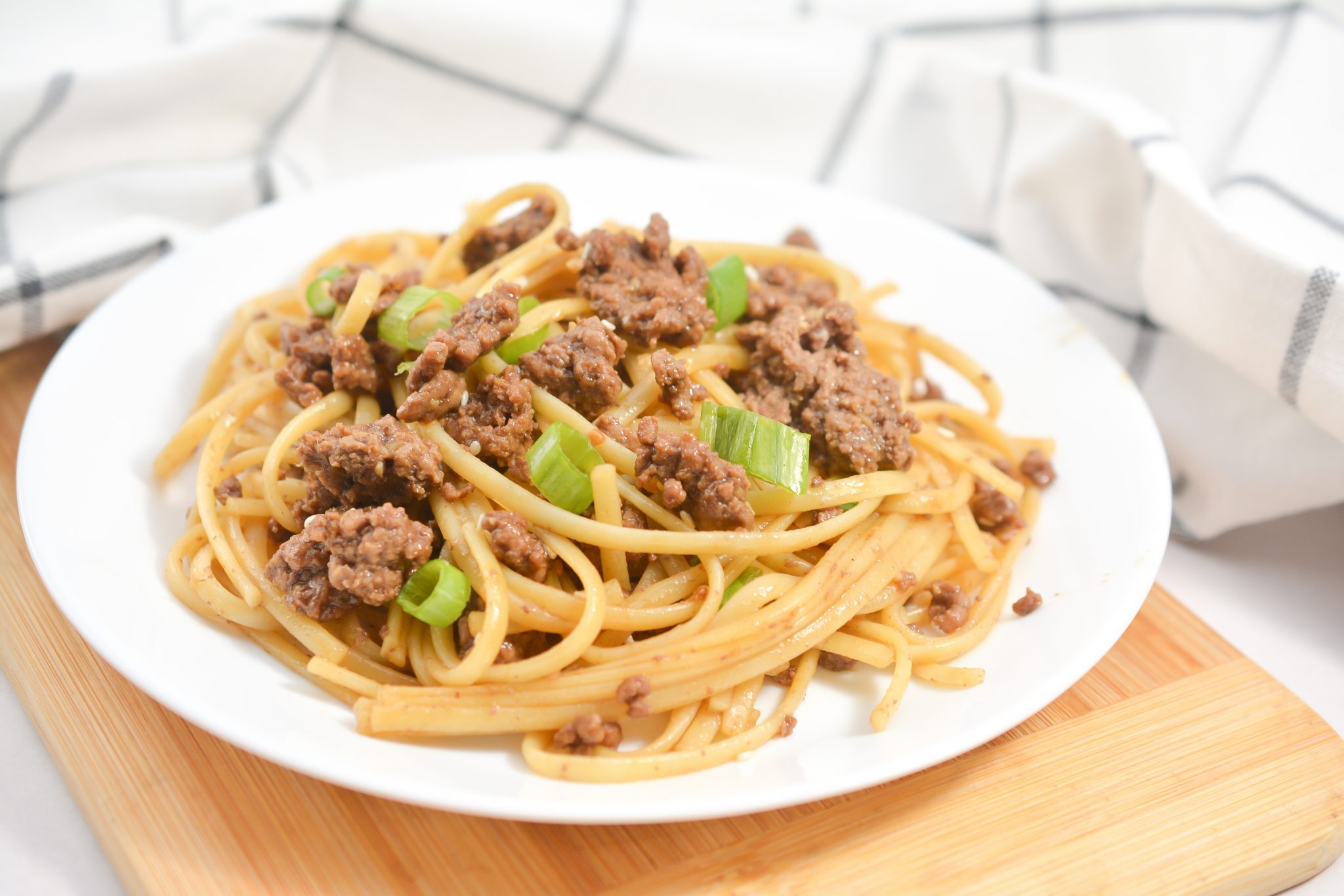 Easy Mongolian Ground Beef Noodles - Sweet Pea's Kitchen