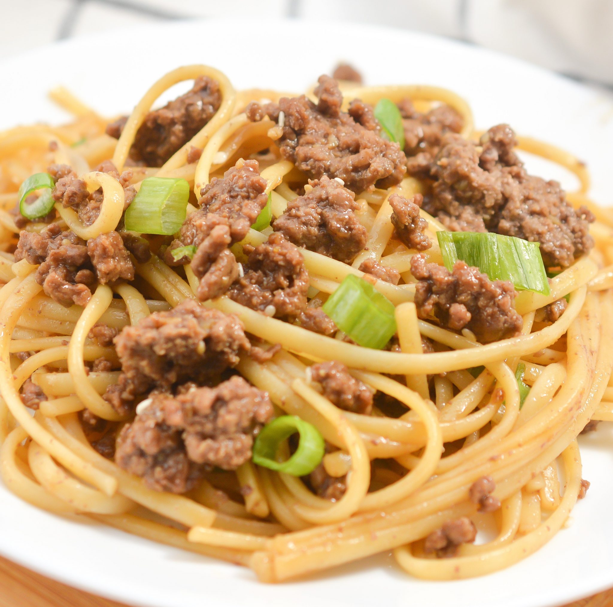 Mongolian Ground Beef Noodles - Sweet Pea's Kitchen