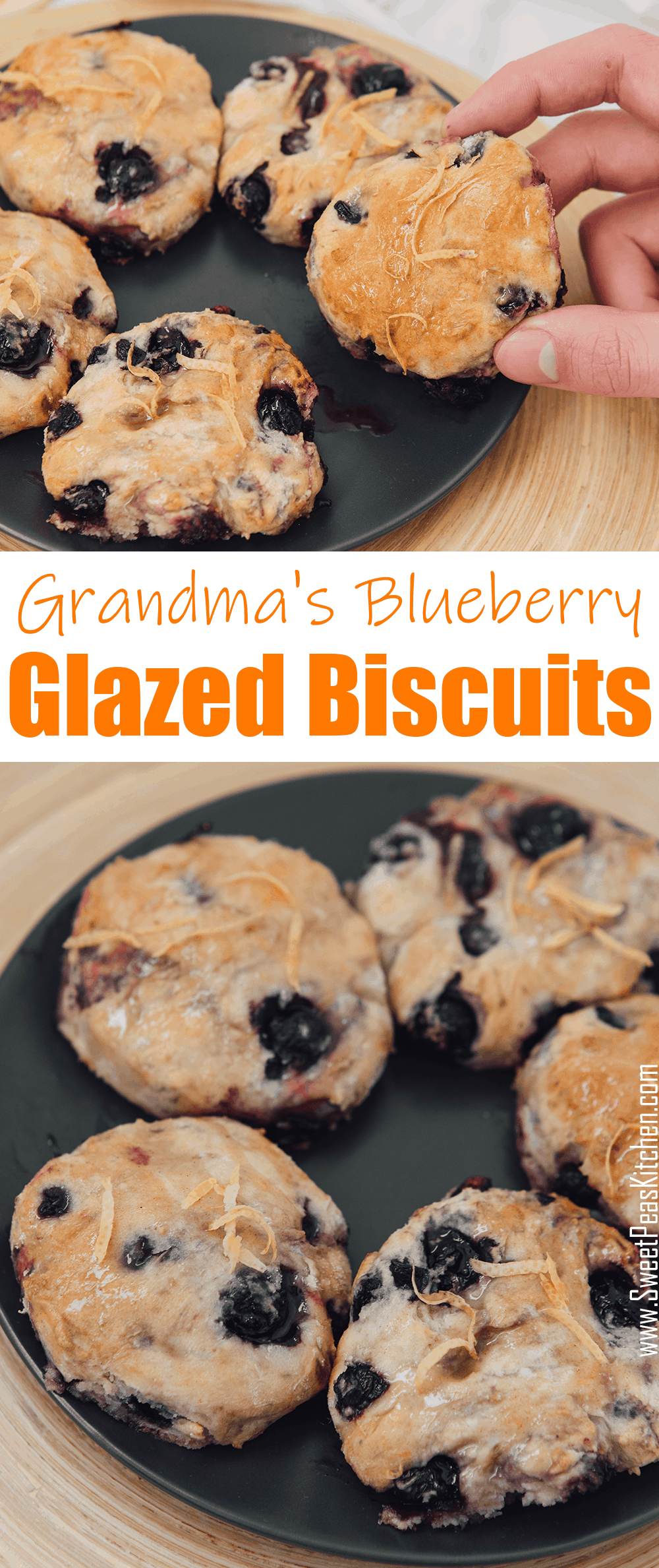 Grandma's Blueberry Glazed Biscuits
