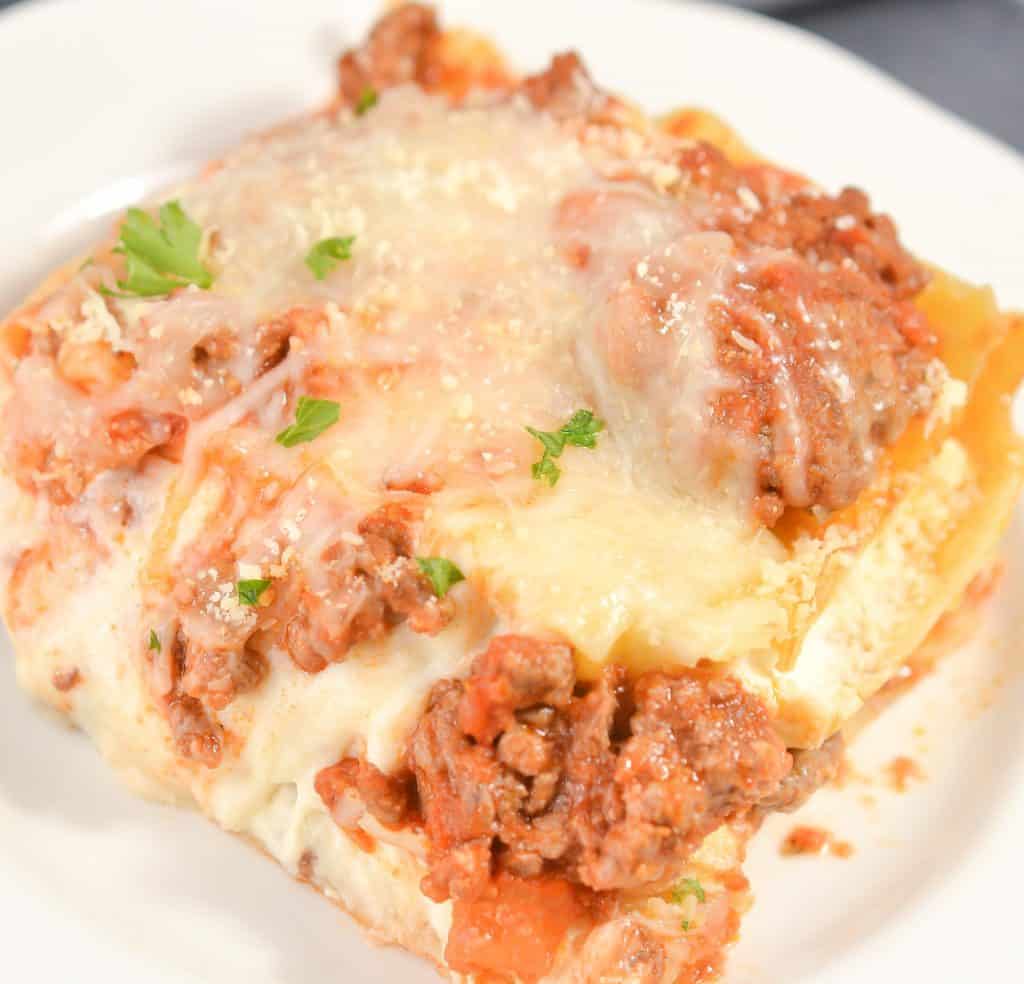 Three Cheese Beef Lasagna - Sweet Pea's Kitchen