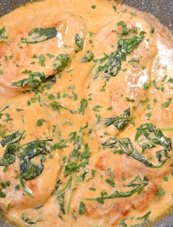 Chicken and Spinach in Creamy Paprika Sauce