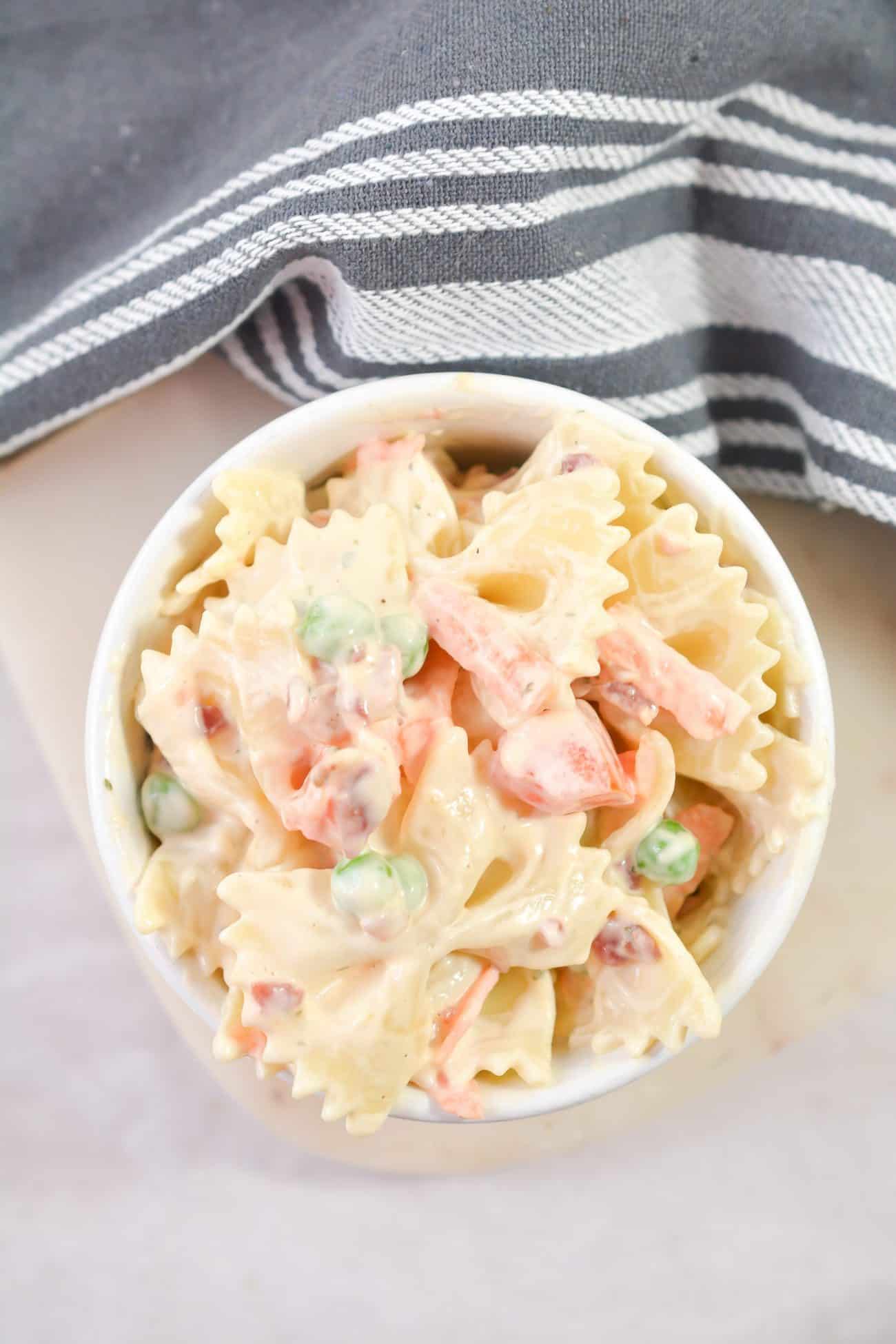 Homemade Bacon Ranch Pasta Salad