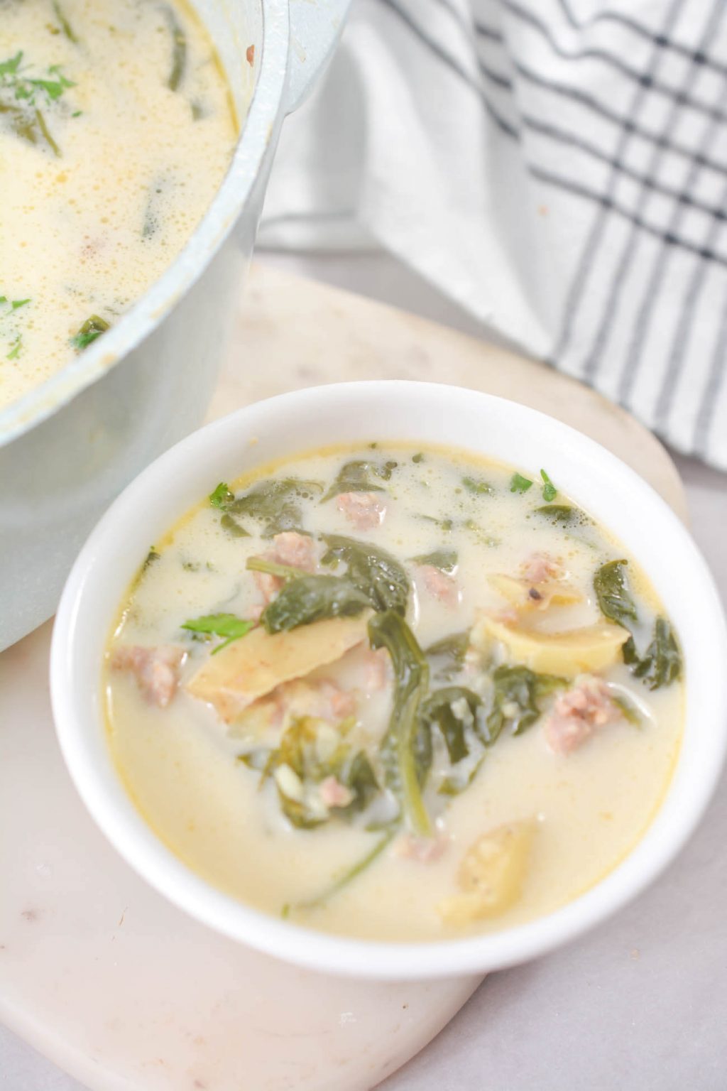 Creamy Italian Sausage and Potato Soup - Sweet Pea's Kitchen