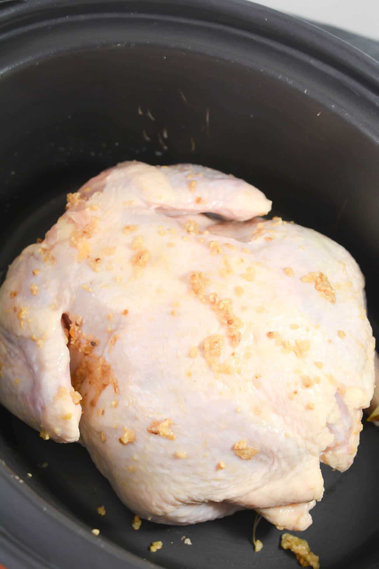 Garlic Roasted Chicken in a Crockpot - Sweet Pea's Kitchen