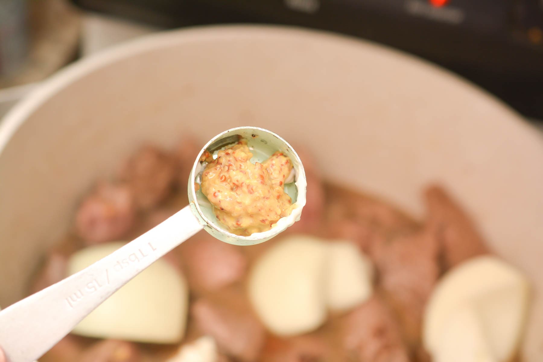 add ½ tbsp dijon mustard and 1 packet of french onion soup mix.