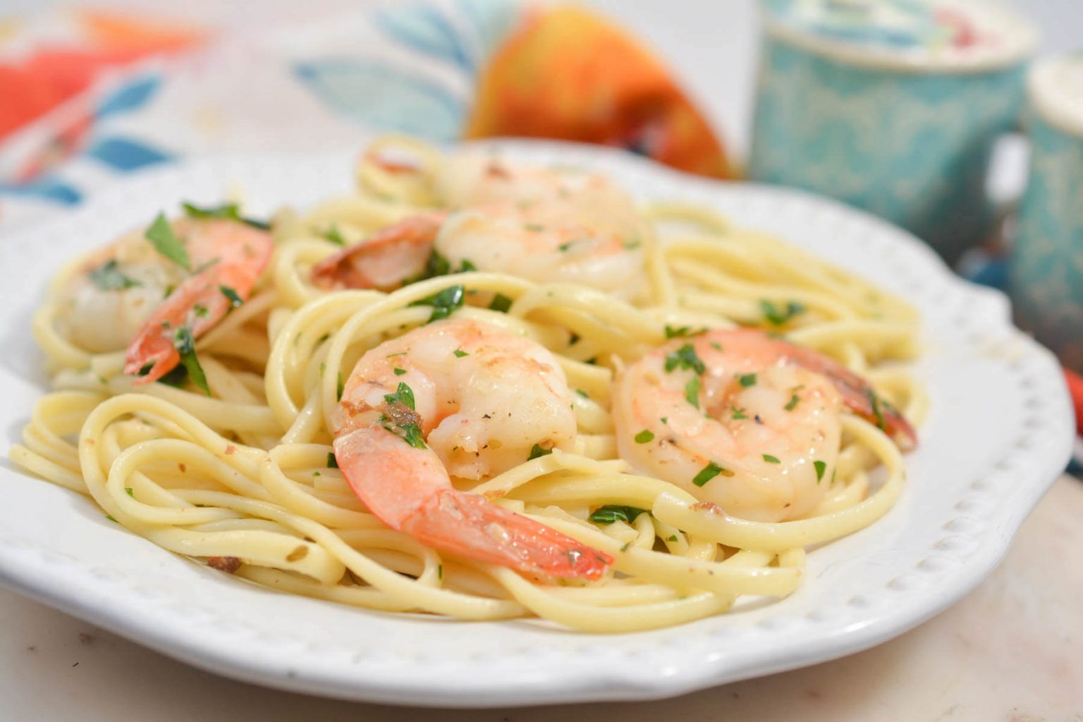 Shrimp Scampi with Spaghetti - Sweet Pea's Kitchen