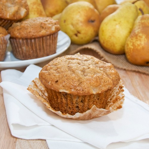 Brown Sugar Pecan Pear Muffins