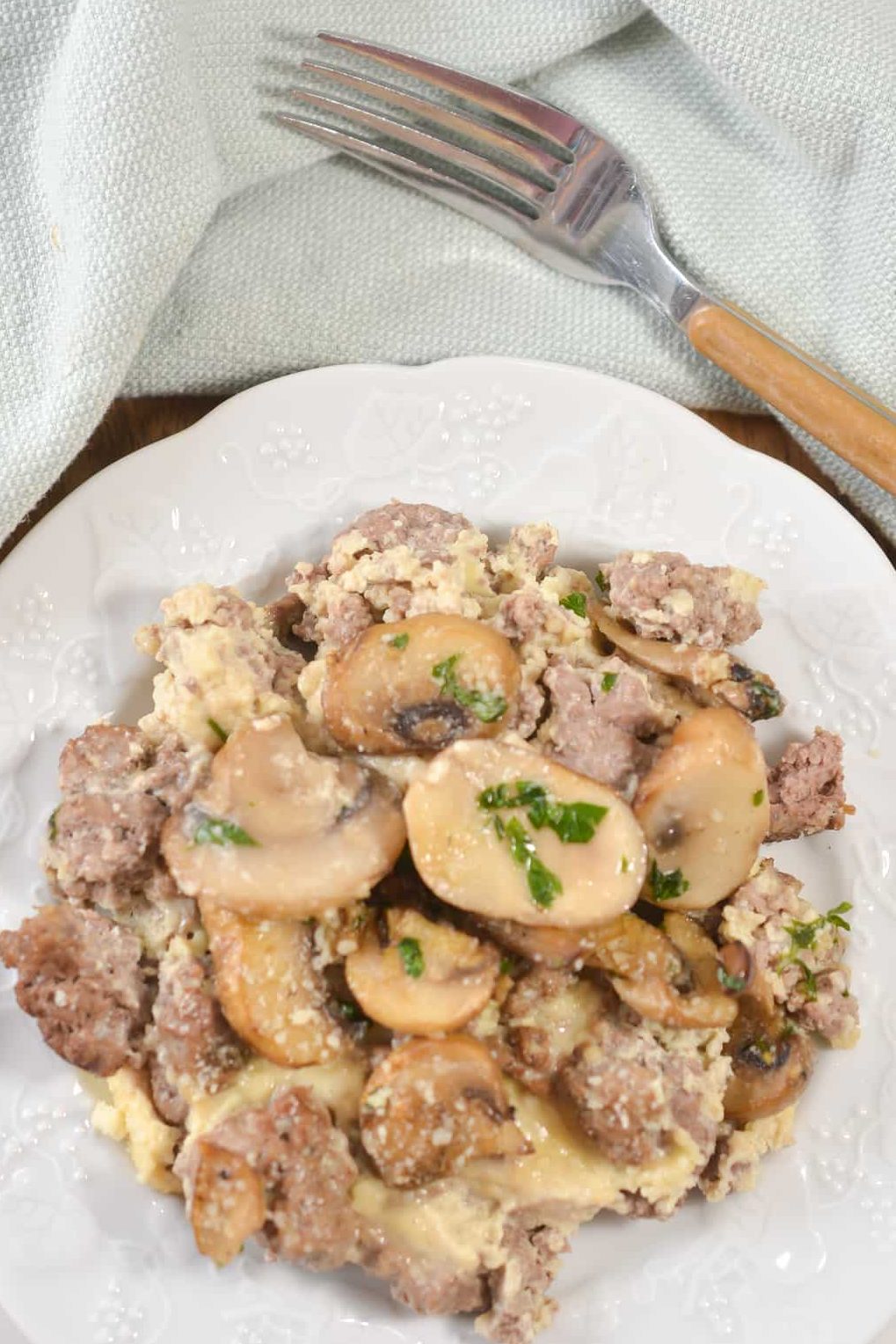 mushroom bake recipe, ground beef mushroom casserole, Hamburger Mushroom Bake