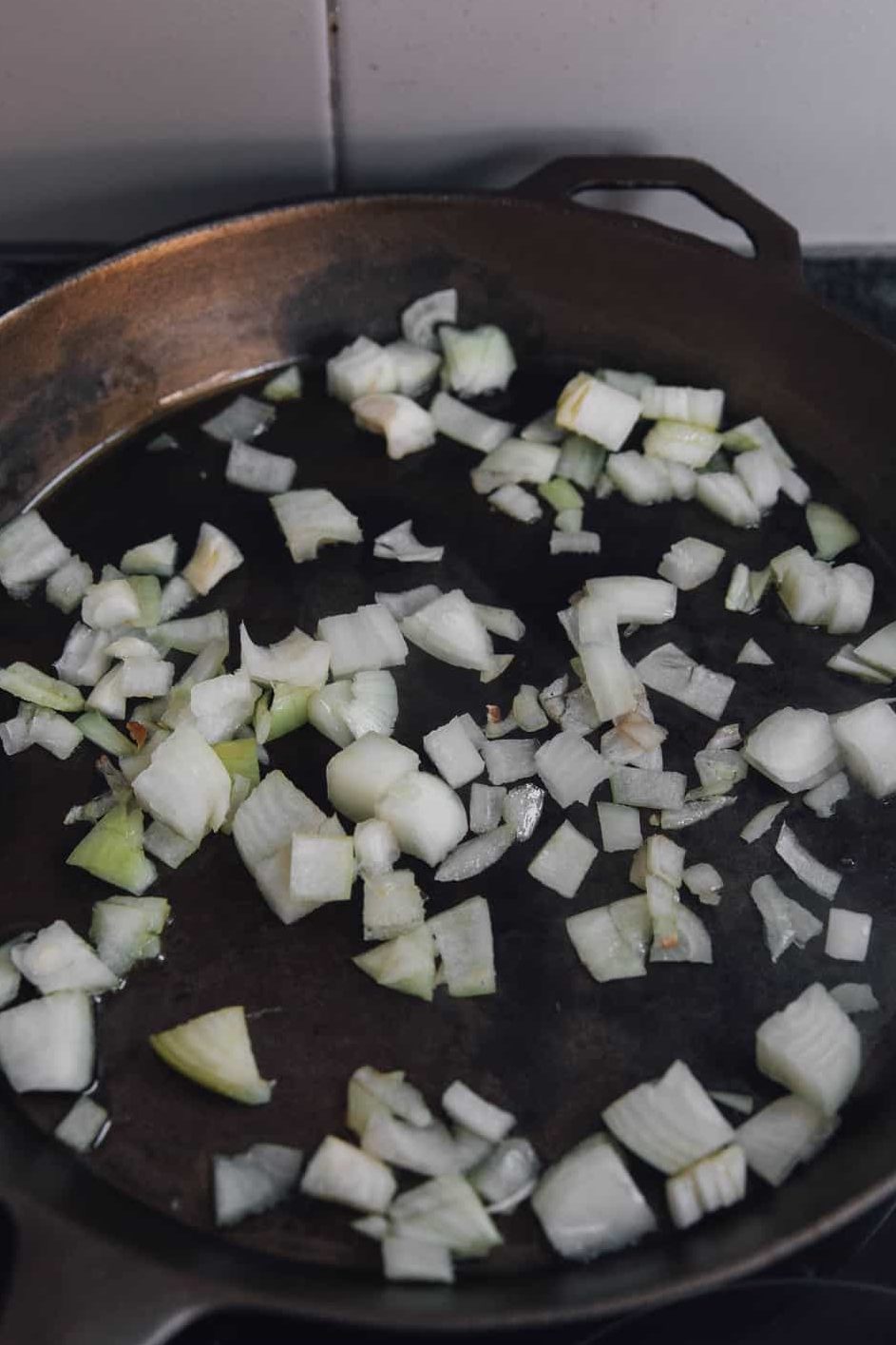 Cook onions until tender. 