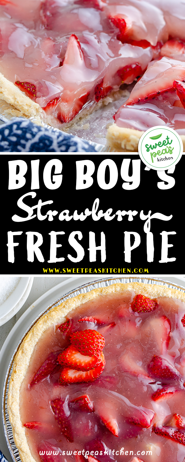 Big Boy's Fresh Strawberry Pie on Pinterest