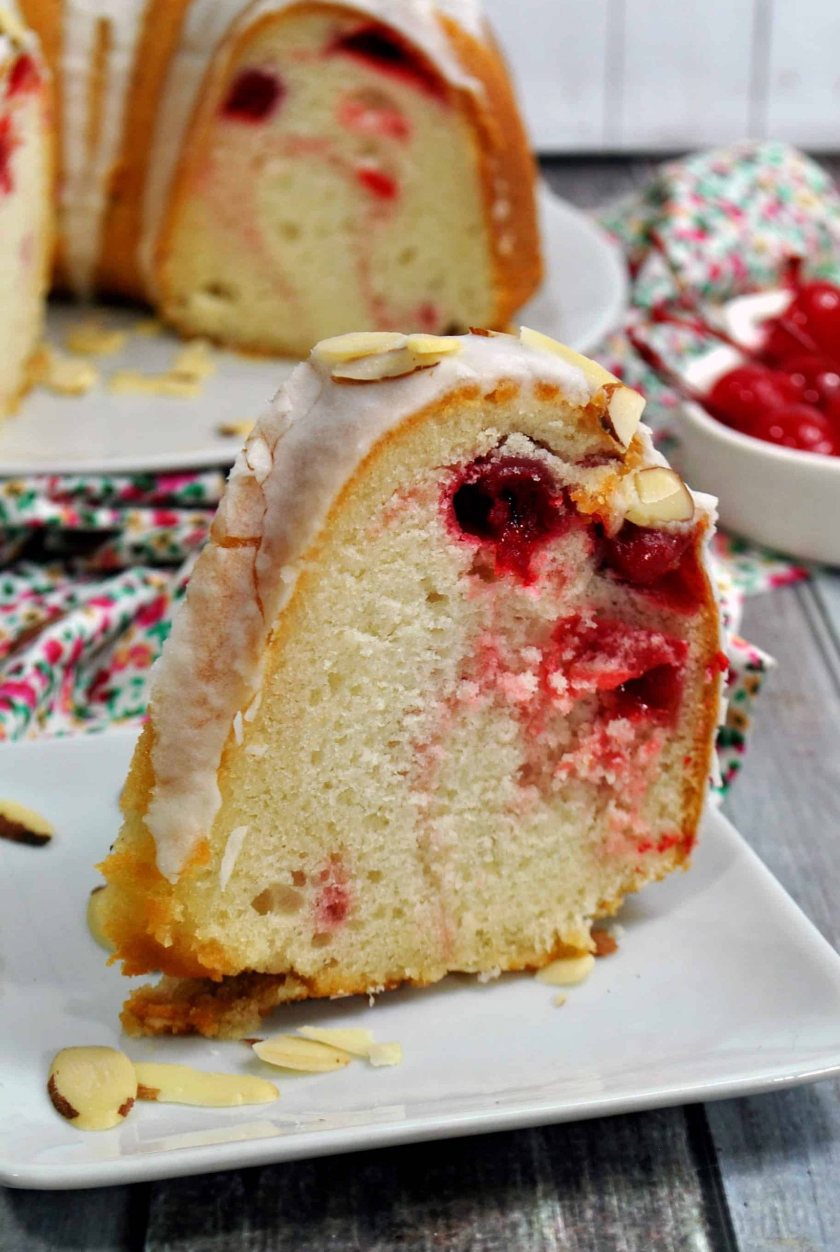 Cherry Almond Bundt Cake