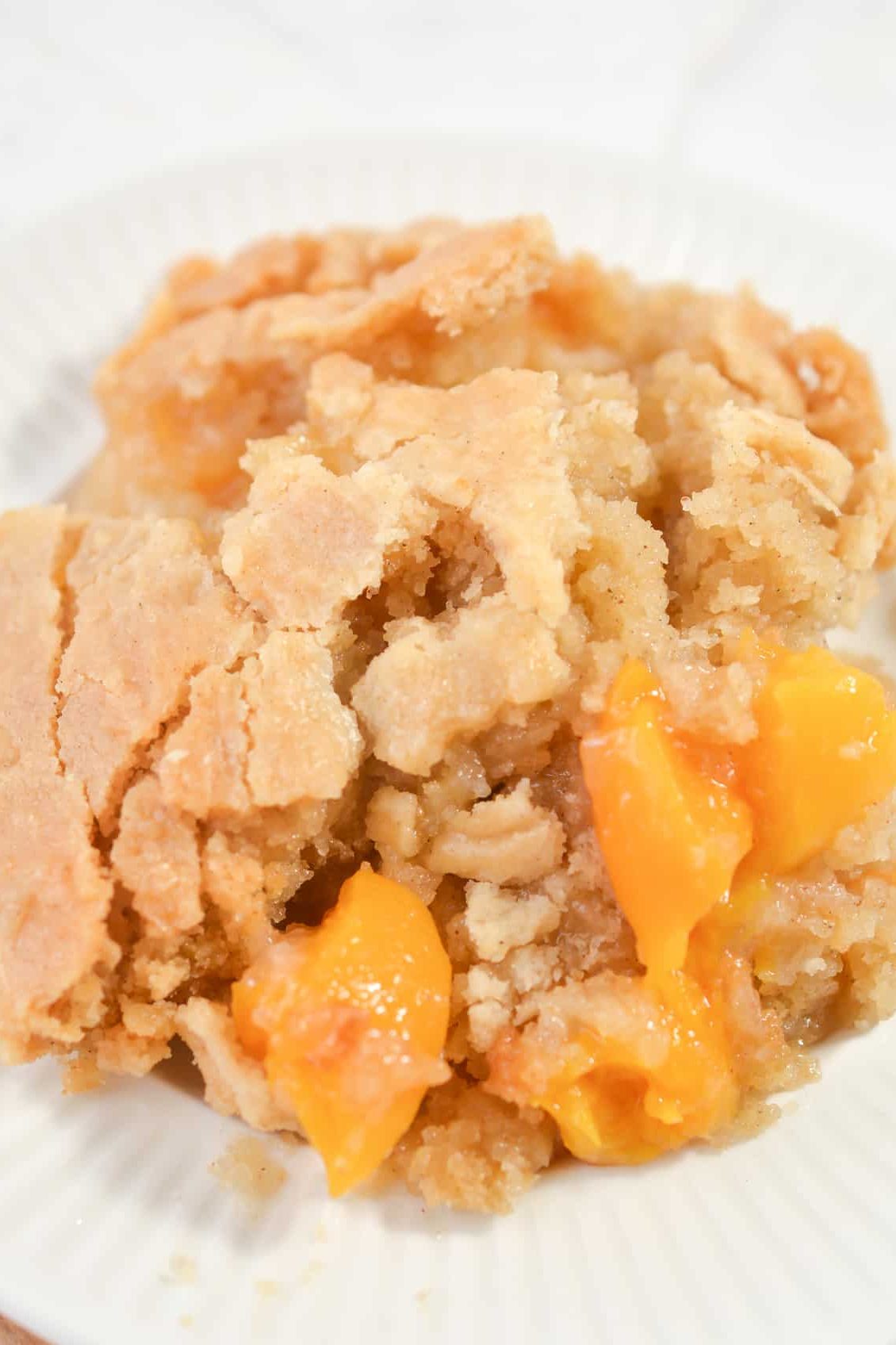 Cookie Crusted Peach Cobbler, sugar cookie peach cobbler, peach cobbler