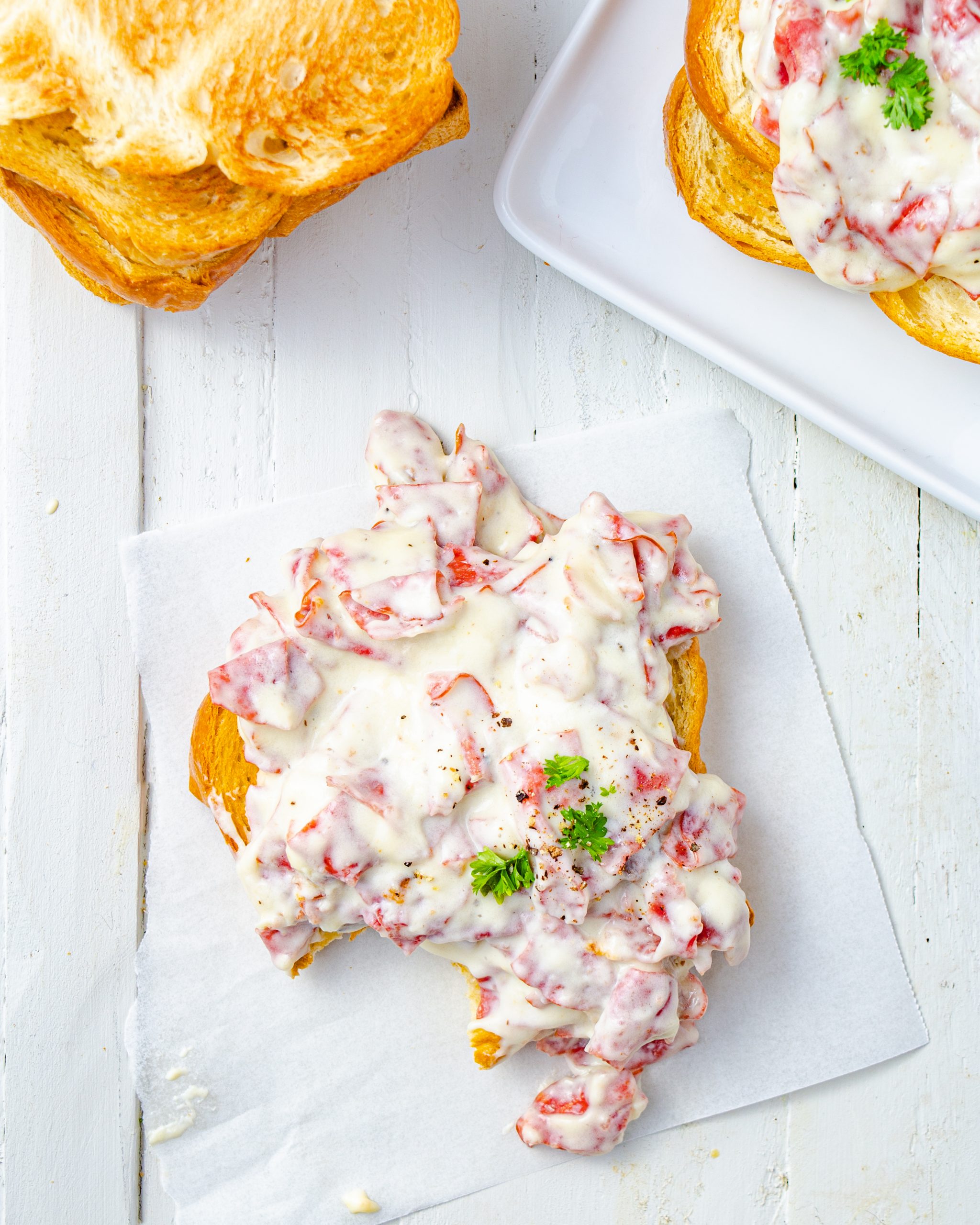 cream chipped beef on toast, recipe for chipped beef on toast, creamed chipped beef