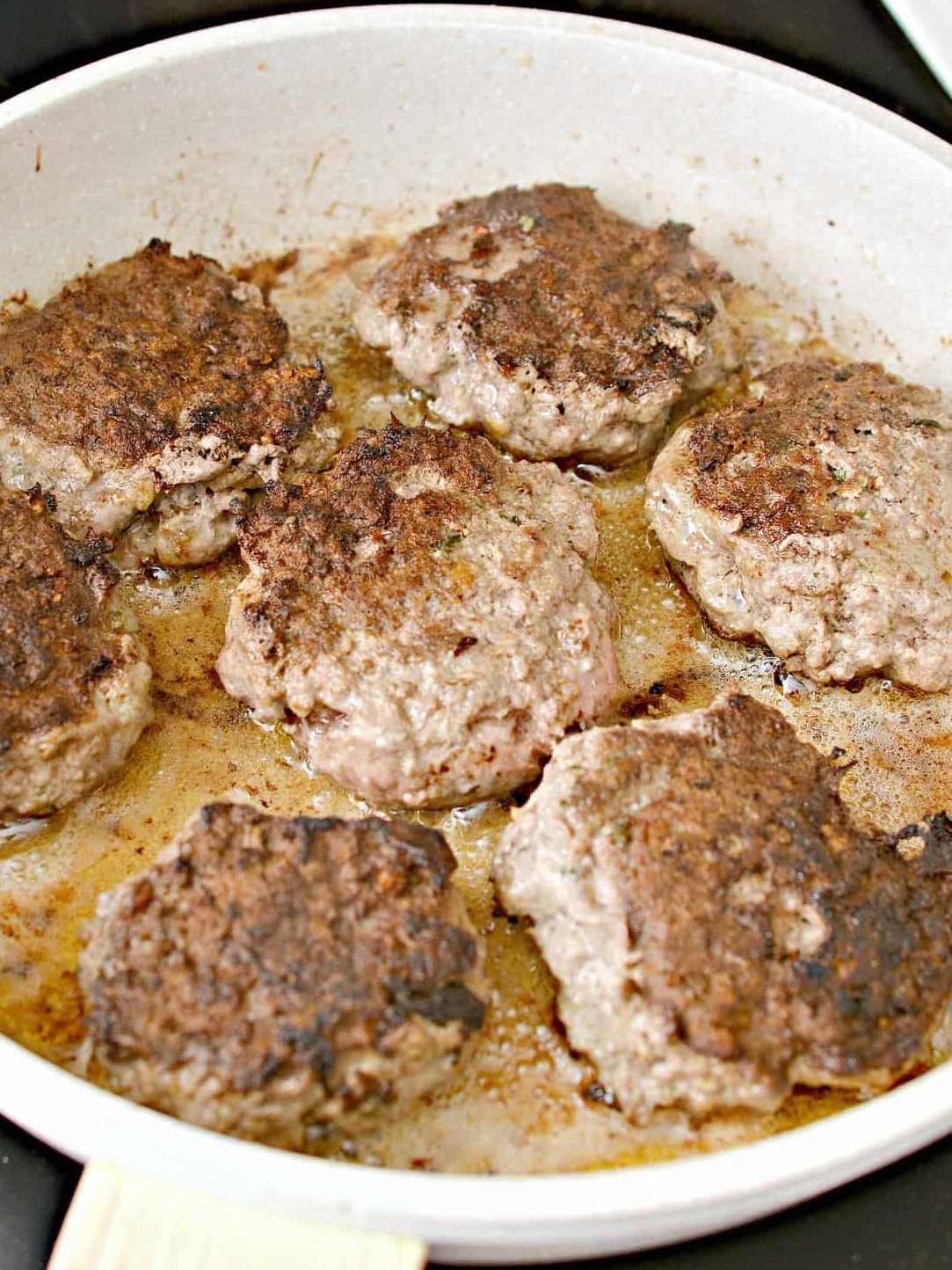 Heat a skillet over medium-high heat on the stove, and cook the patties until done to your liking. Remove and keep warm.