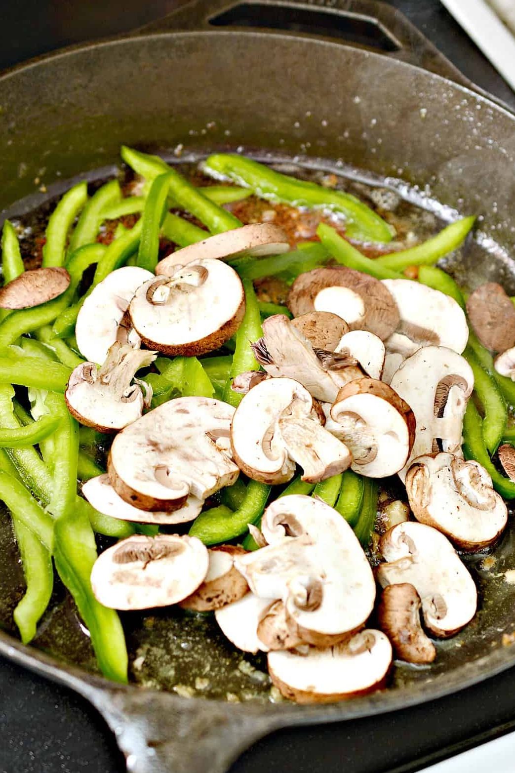 add 4 oz of sliced mushrooms.