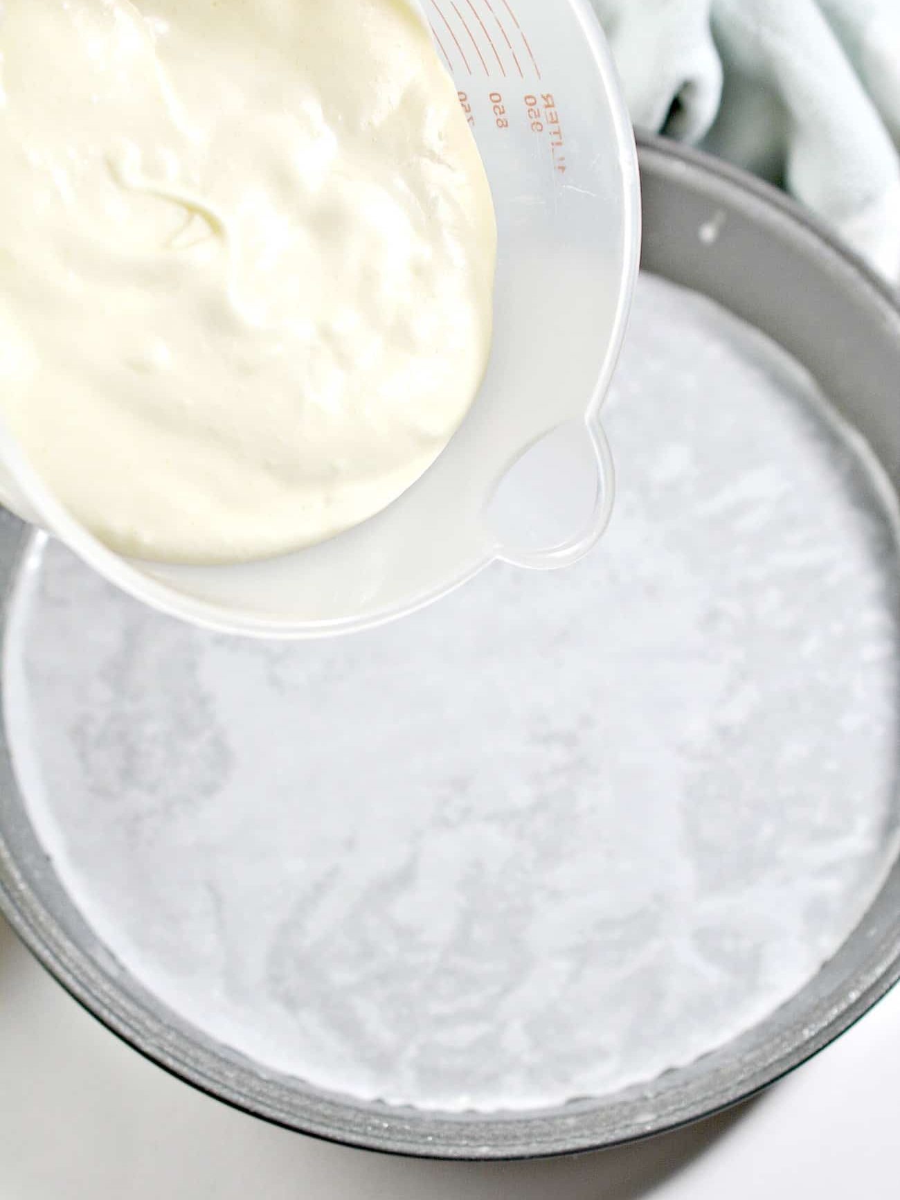 Separate the mixture into 2 well-greased 9-inch cake pans.