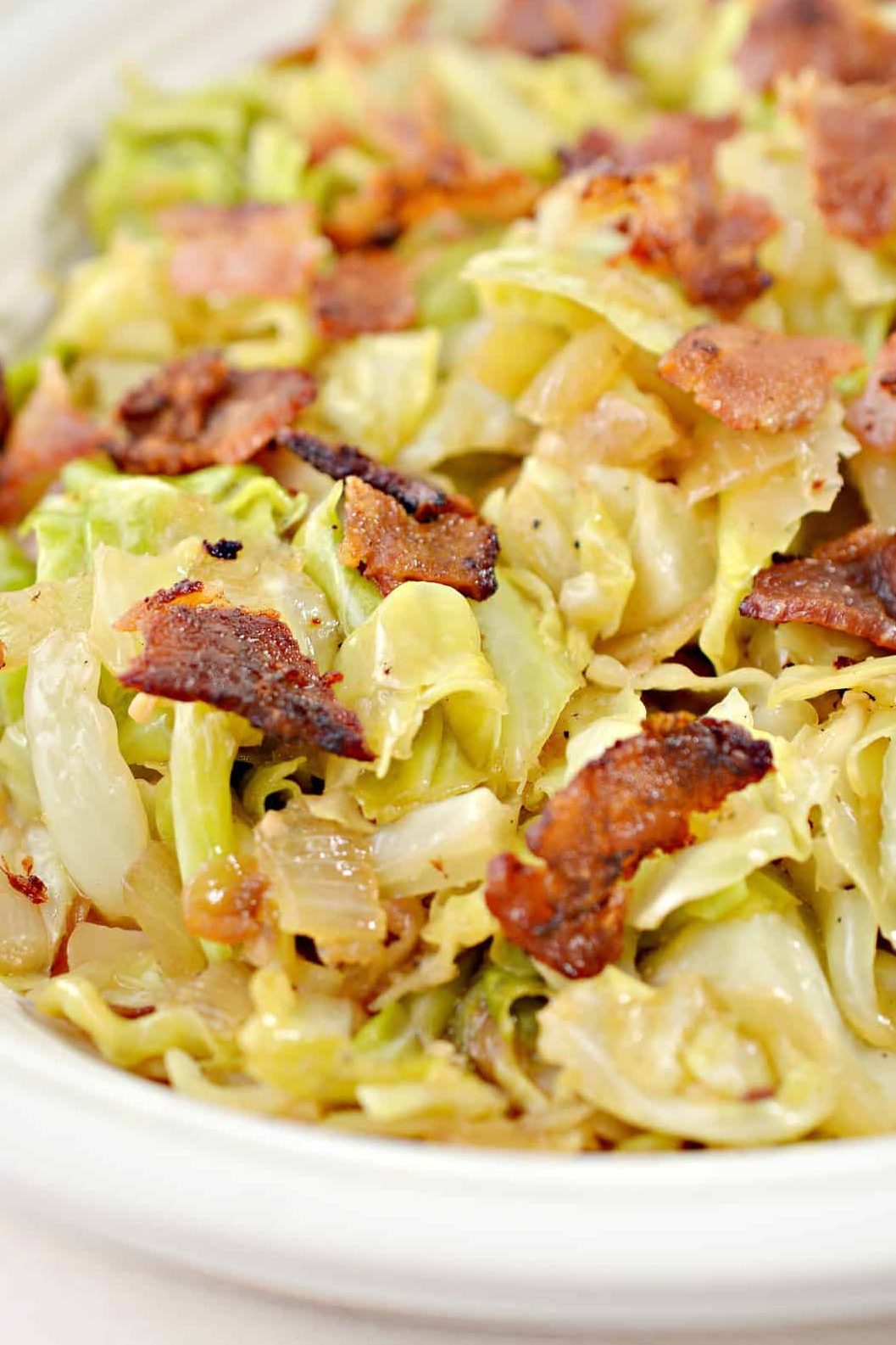 Fried Cabbage with Onions and Bacon
