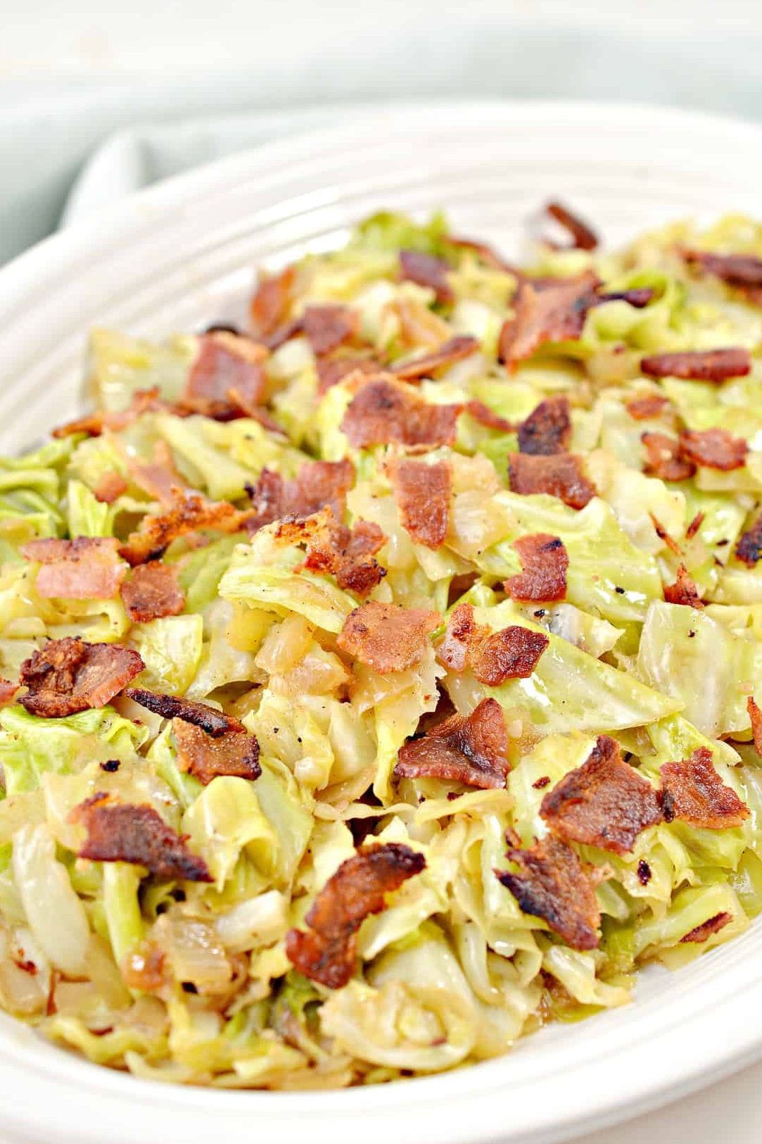 Fried Cabbage with Onions and Bacon