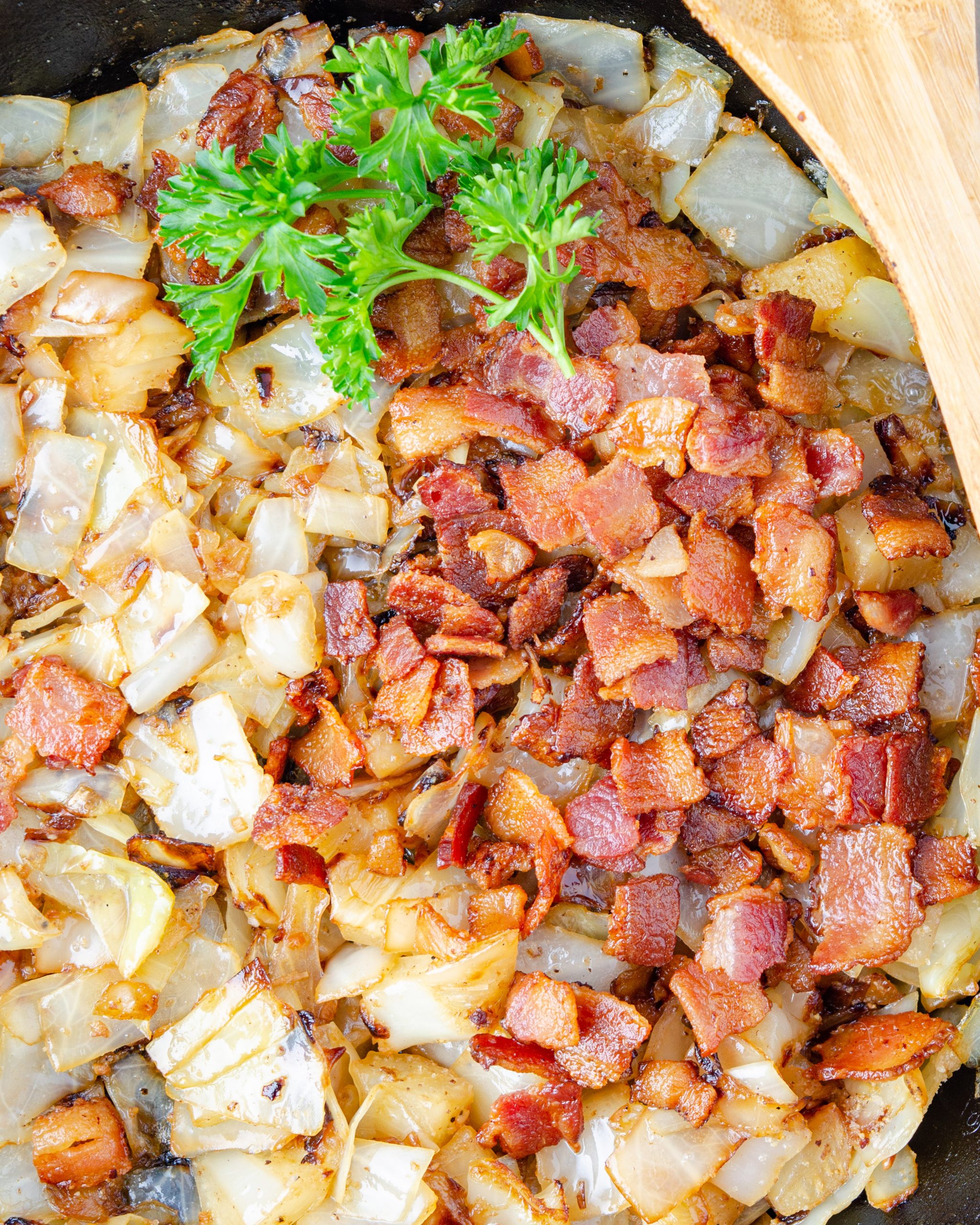 Fried Cabbage With Onions And Bacon - Sweet Pea's Kitchen