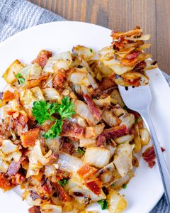 Fried Cabbage With Onions And Bacon - Sweet Pea's Kitchen