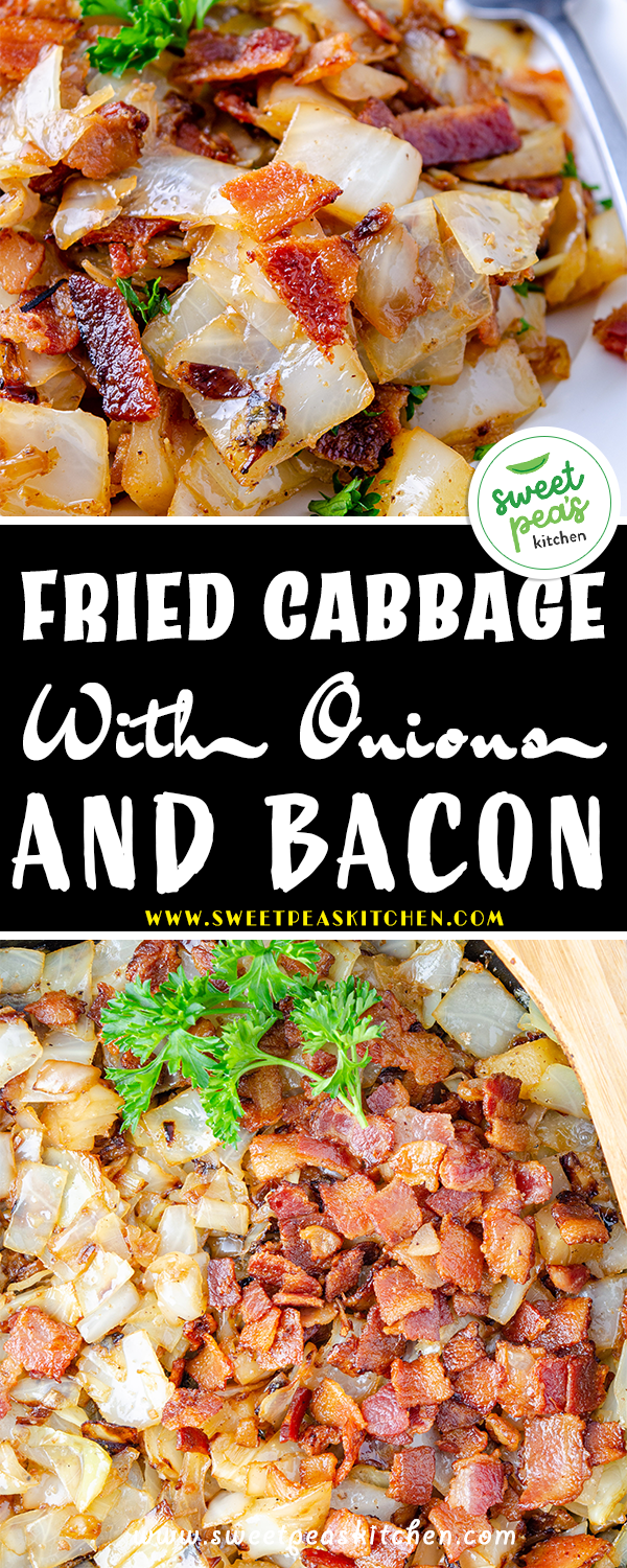 Fried Cabbage with Onions and Bacon on pinterest