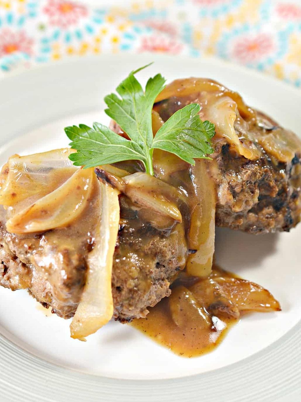 hamburger steaks with onion gravy, hamburger steak recipe