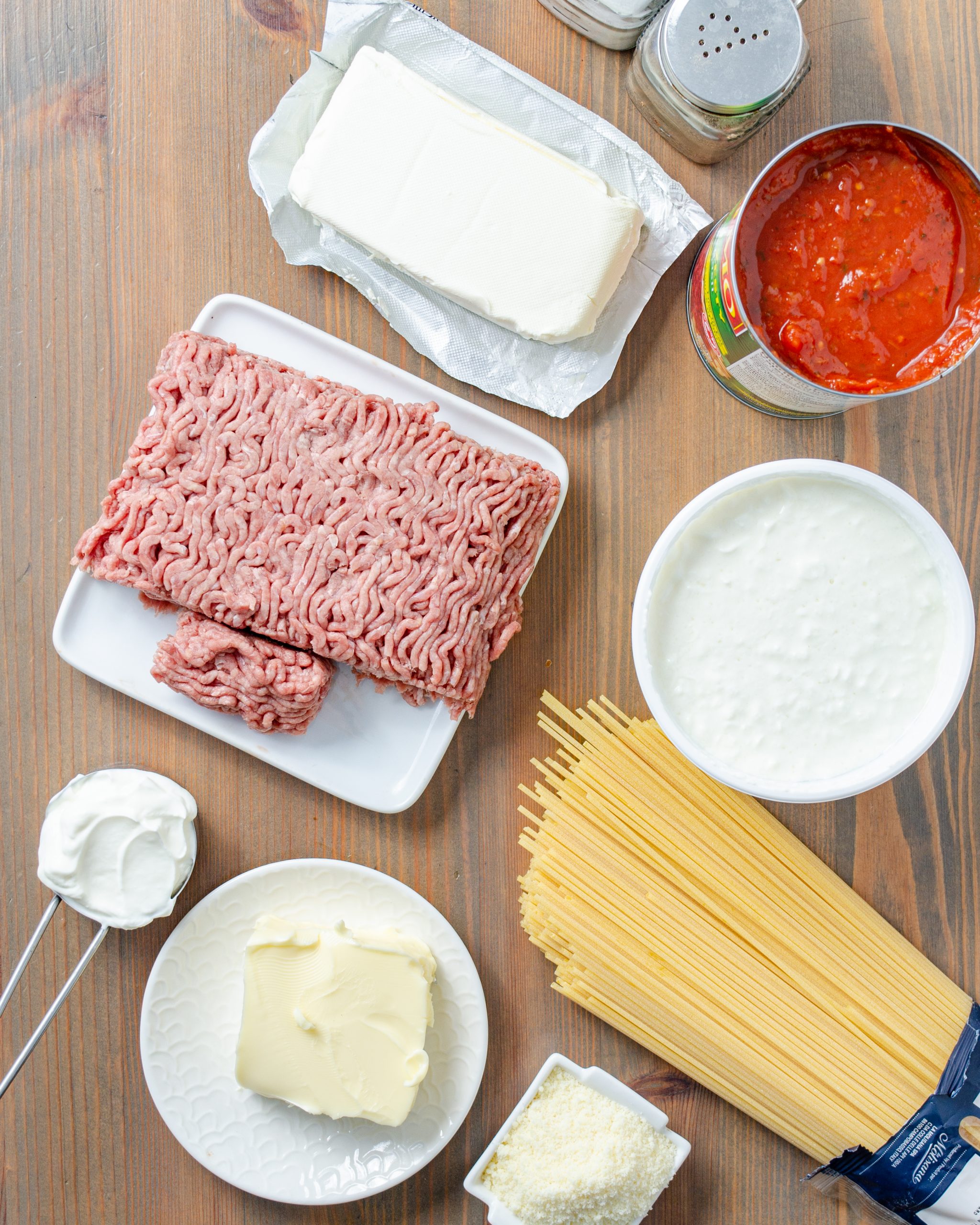 Million Dollar Spaghetti Casserole ingredients