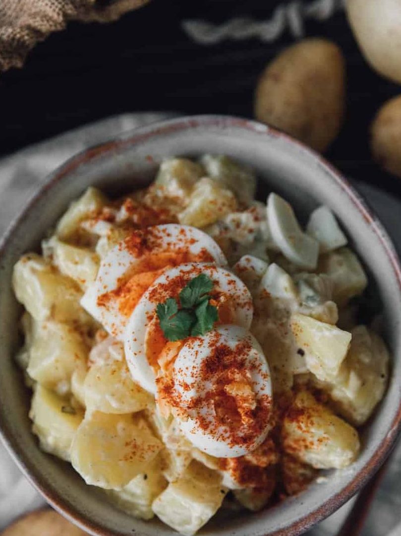 grandma's old fashioned potato salad, potato salad recipe, best potato salad recipe
