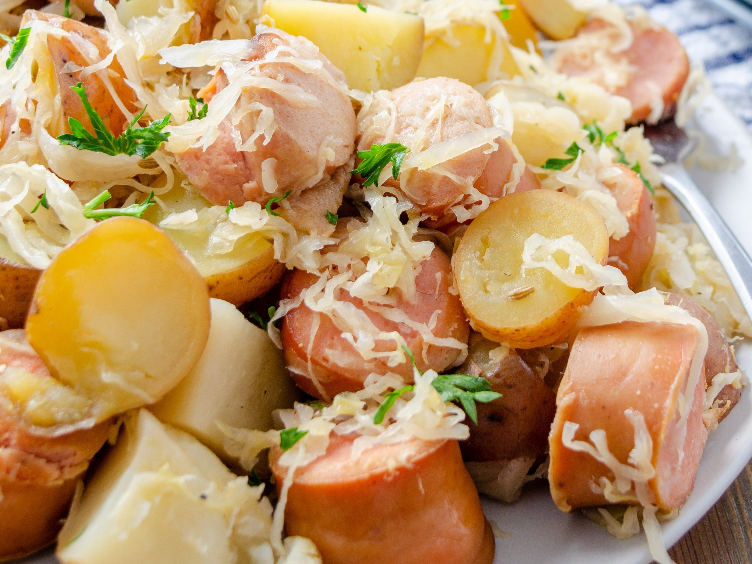 Polish Sausage, Sauerkraut And Potatoes (Crockpot) Sweet Pea's Kitchen