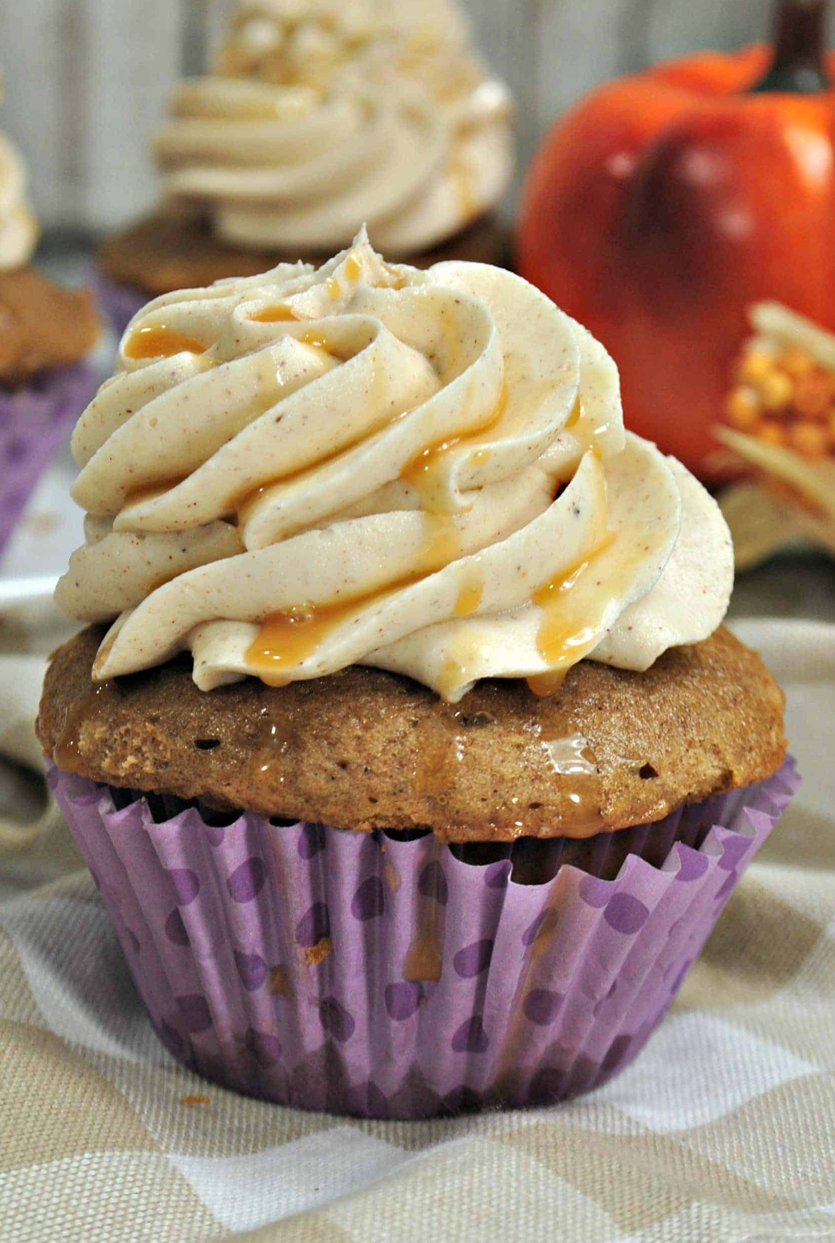 Pumpkin Caramel Latte Cupcake