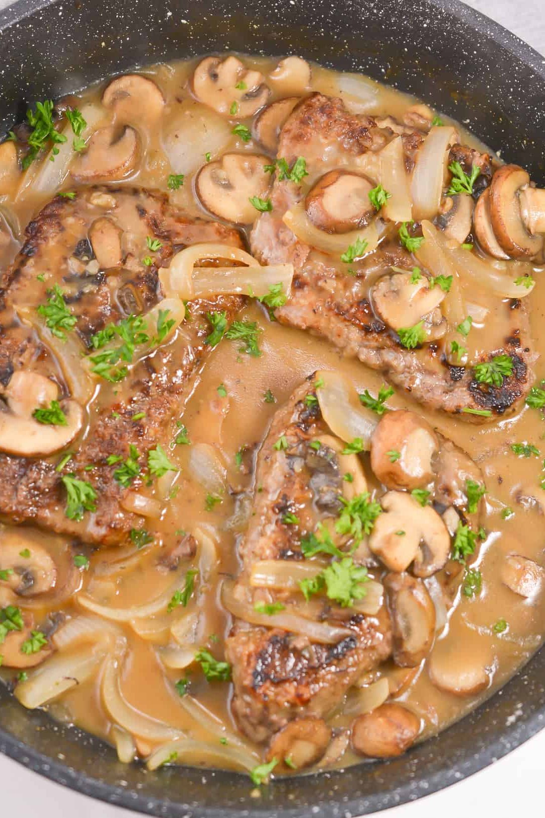 smothered cube steak, recipe for smothered cube steak, cube steak recipe