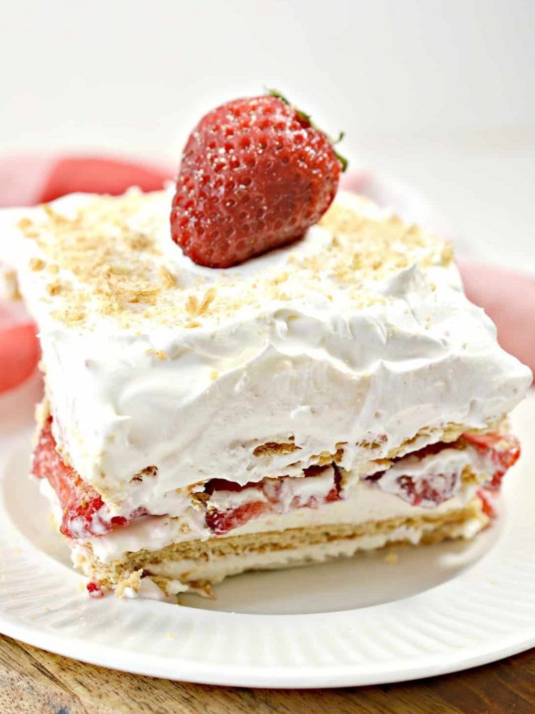 Strawberry Cream Cheese Icebox Cake - Sweet Pea's Kitchen