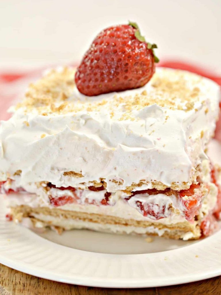 Strawberry Cream Cheese Icebox Cake - Sweet Pea's Kitchen