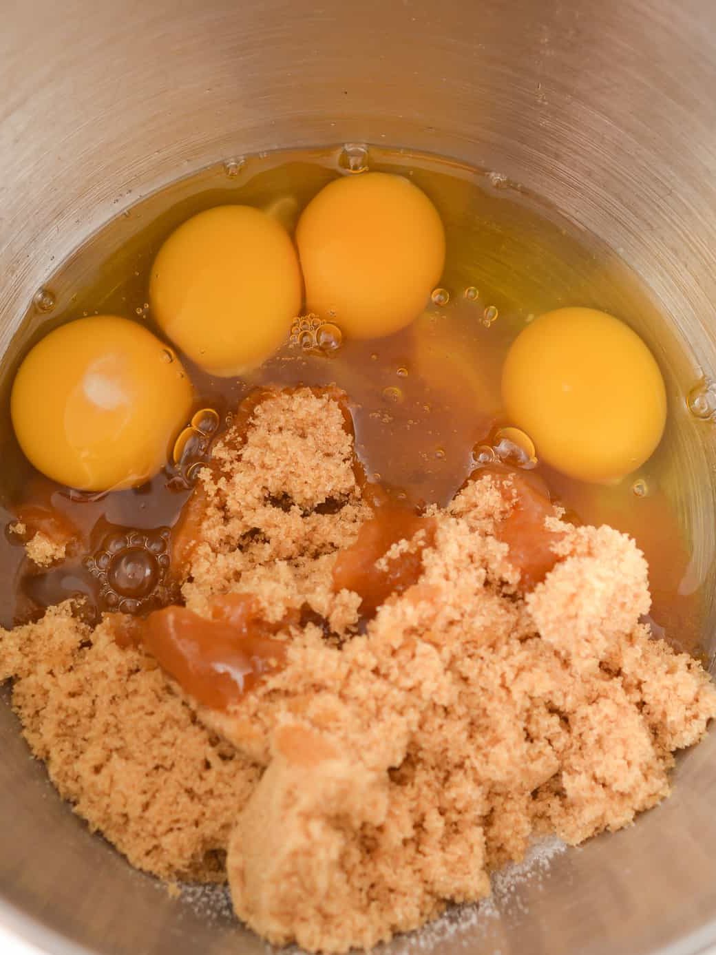 add 4 large eggs.