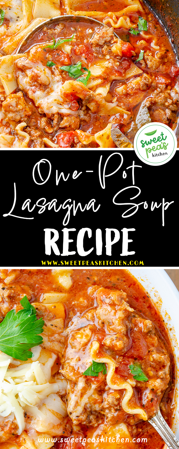 One Pot Lasagna Soup on Pinterest