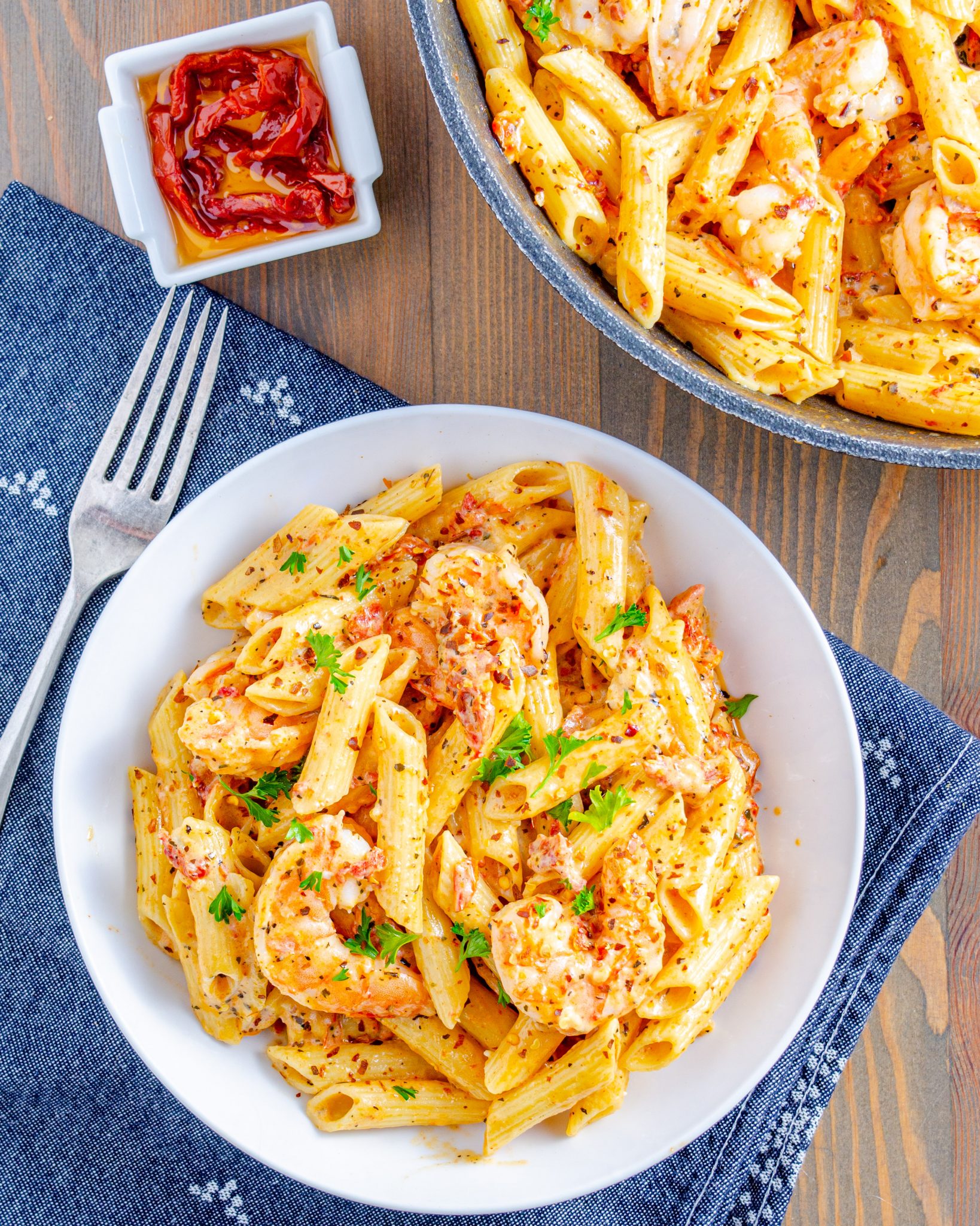Creamy Mozzarella Shrimp Pasta - Sweet Pea's Kitchen