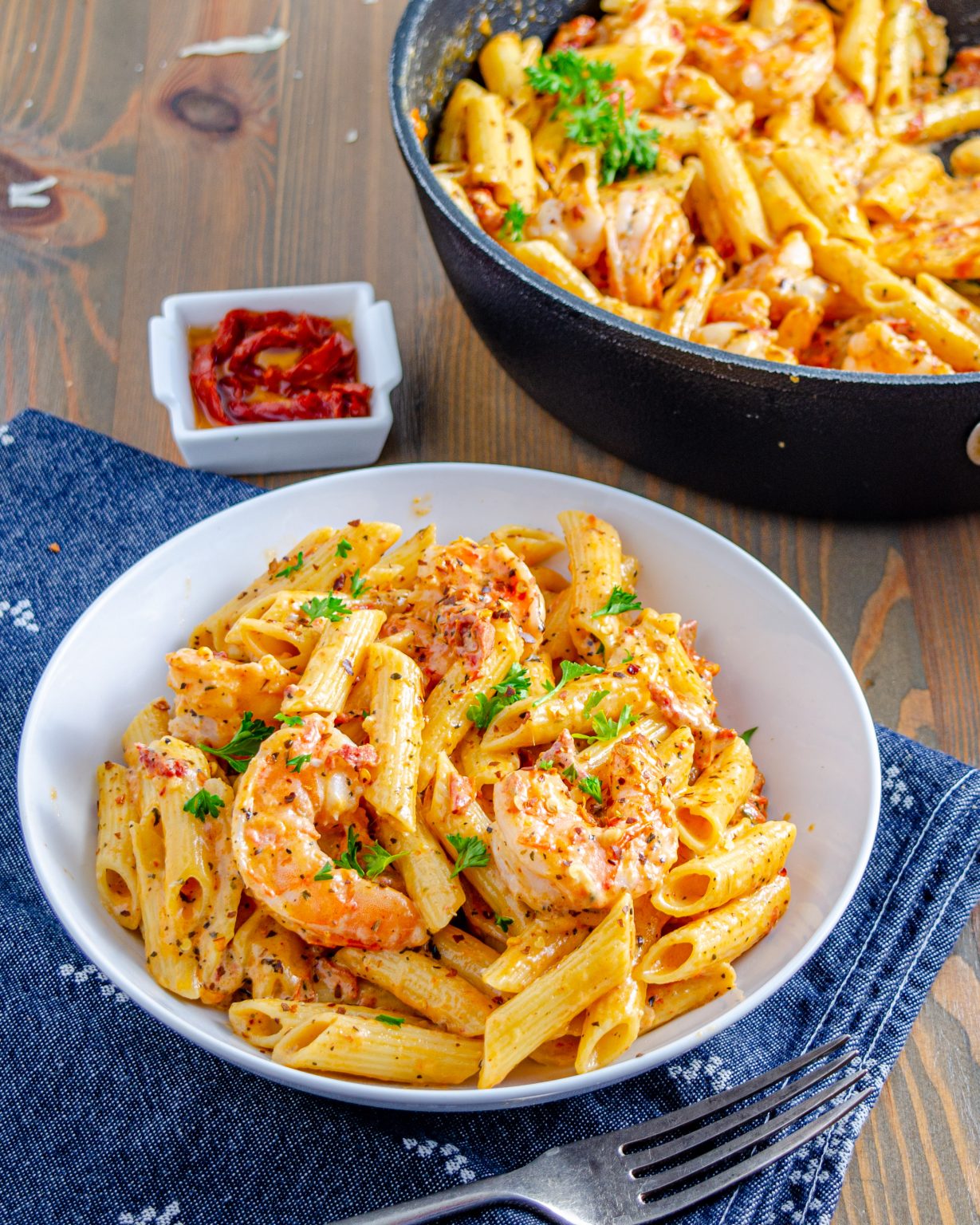 Creamy Mozzarella Shrimp Pasta - Sweet Pea's Kitchen