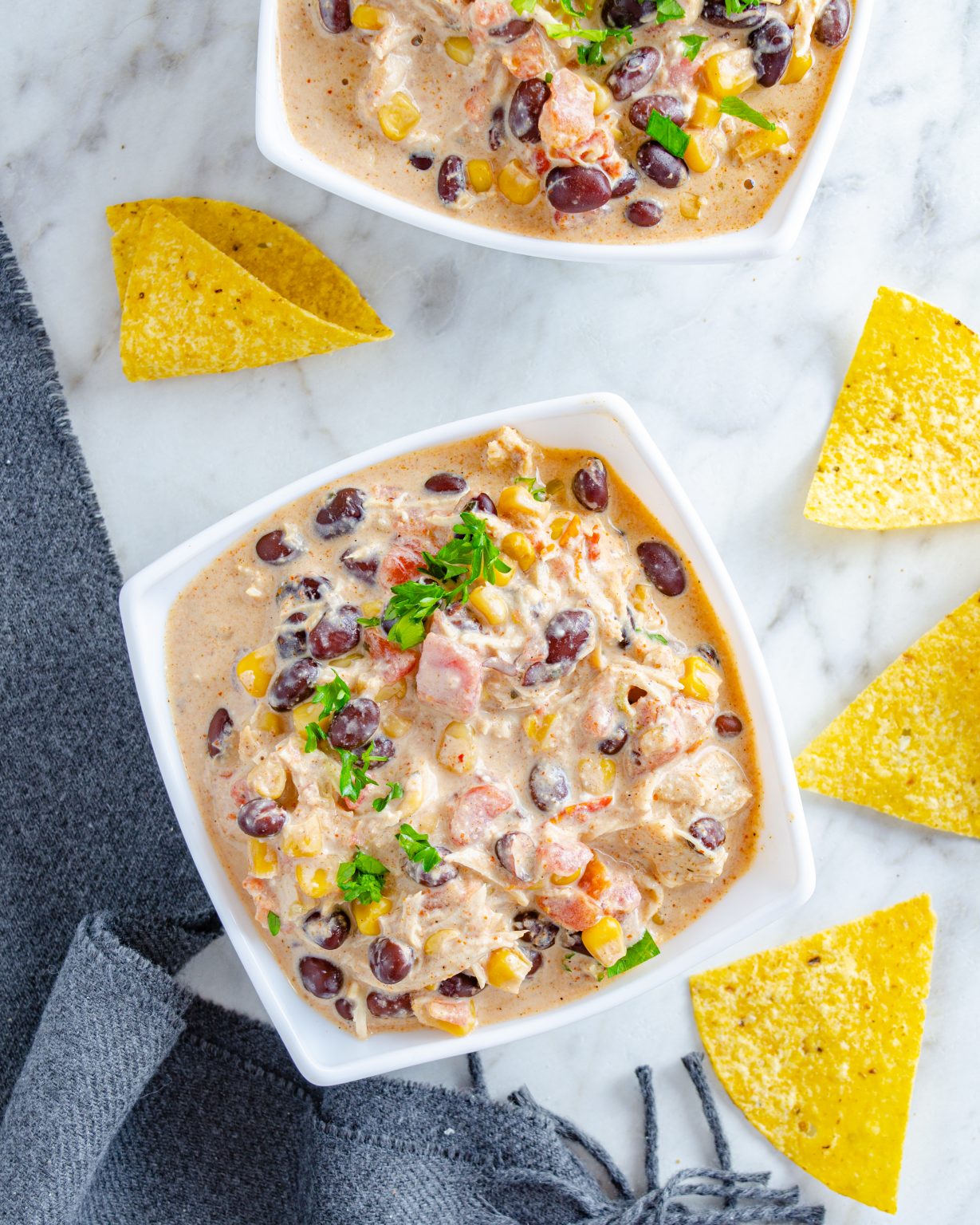 Crockpot Cream Cheese Chicken Chili Sweet Pea's Kitchen