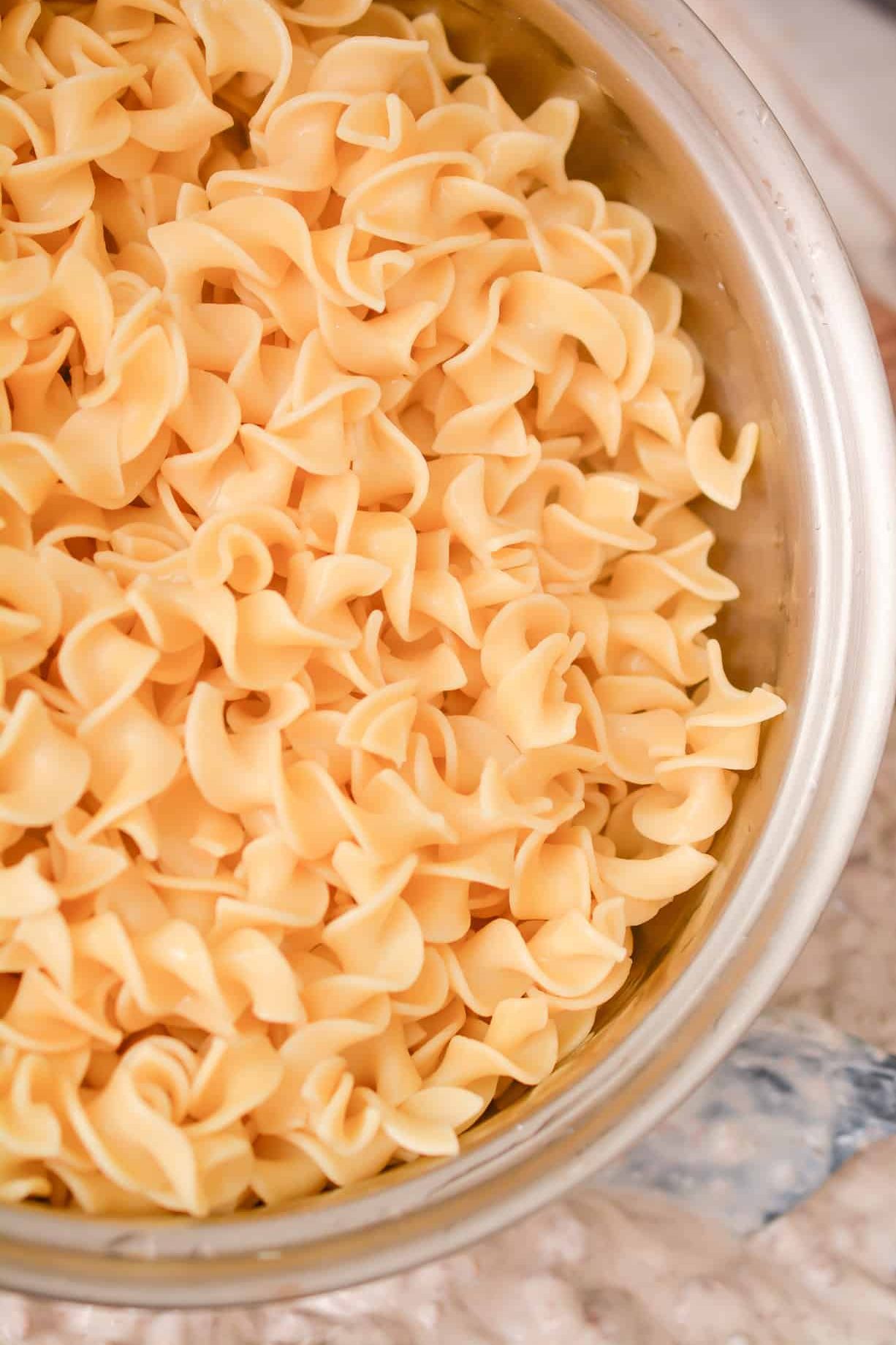 mix in 1 lb. of egg noodles - cooked.
