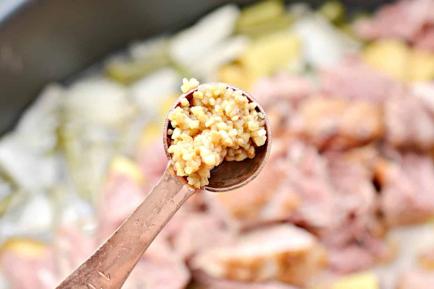 add minced garlic, seasoned salt, and pepper to taste.