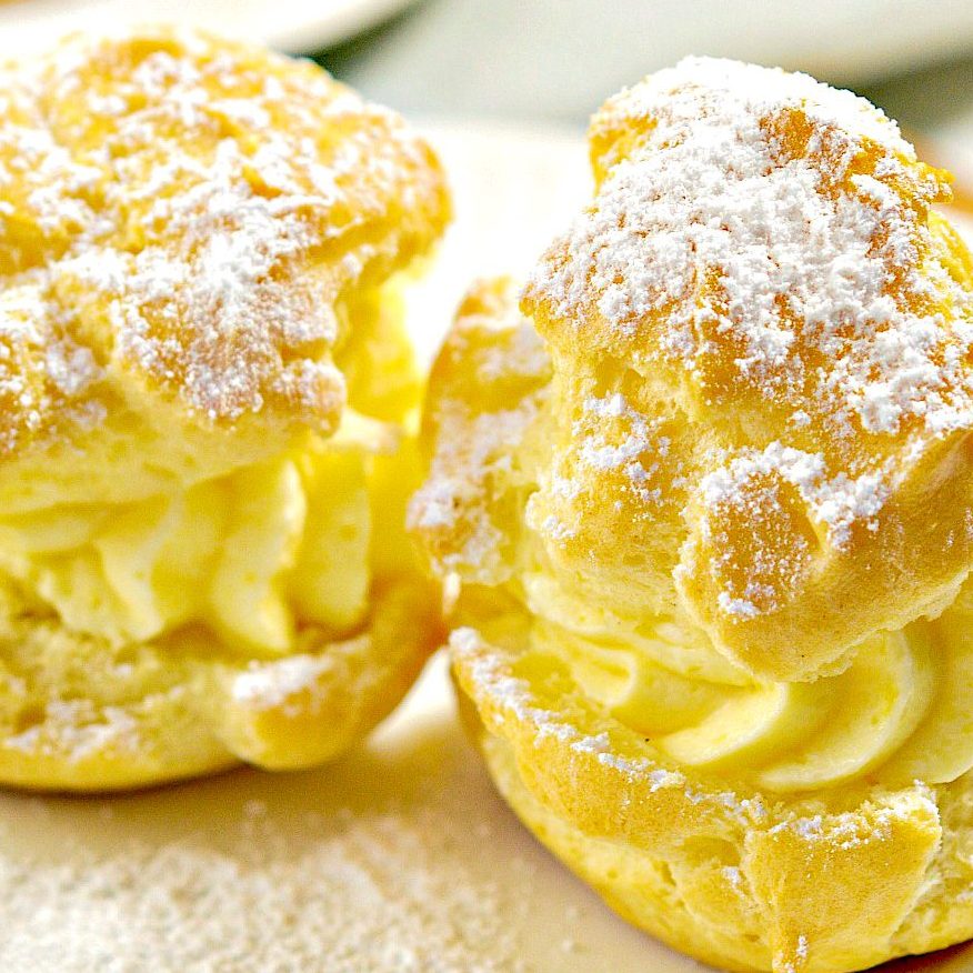 cream puffs recipes, cream puff filling with vanilla pudding, vanilla cream puffs