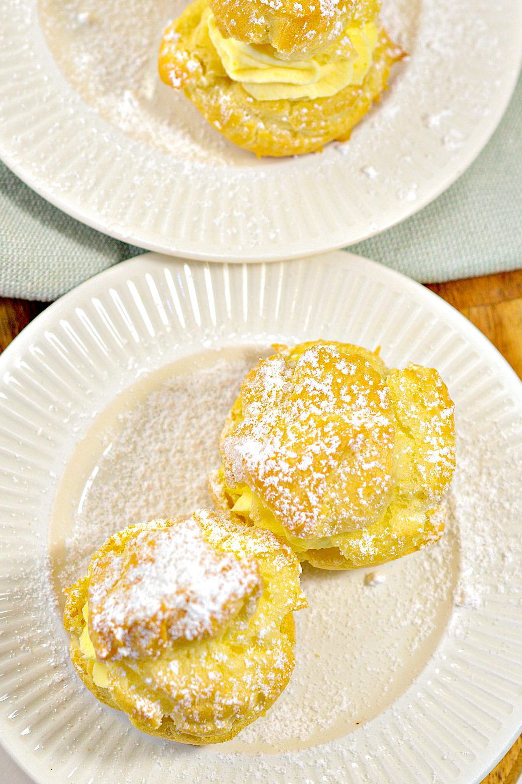 cream puffs recipes, cream puff filling with vanilla pudding, vanilla cream puffs