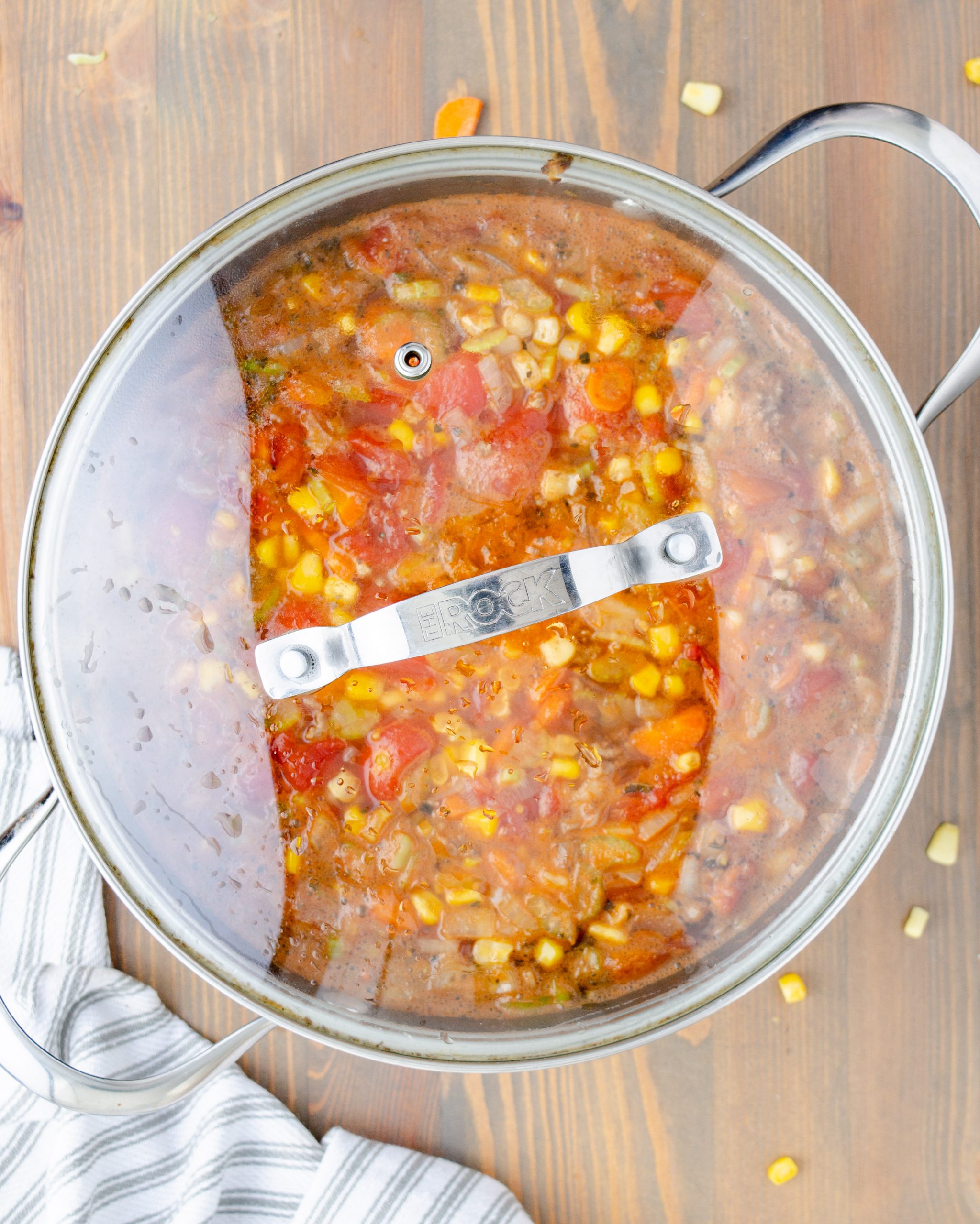 Reduce the heat to a simmer, cover, and cook on low for 1 ½ hour.
