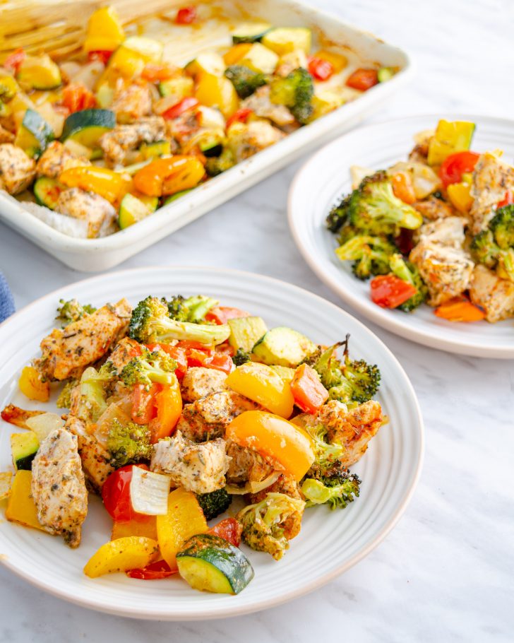 15 Minute Healthy Roasted Chicken and Veggies - Sweet Pea's Kitchen