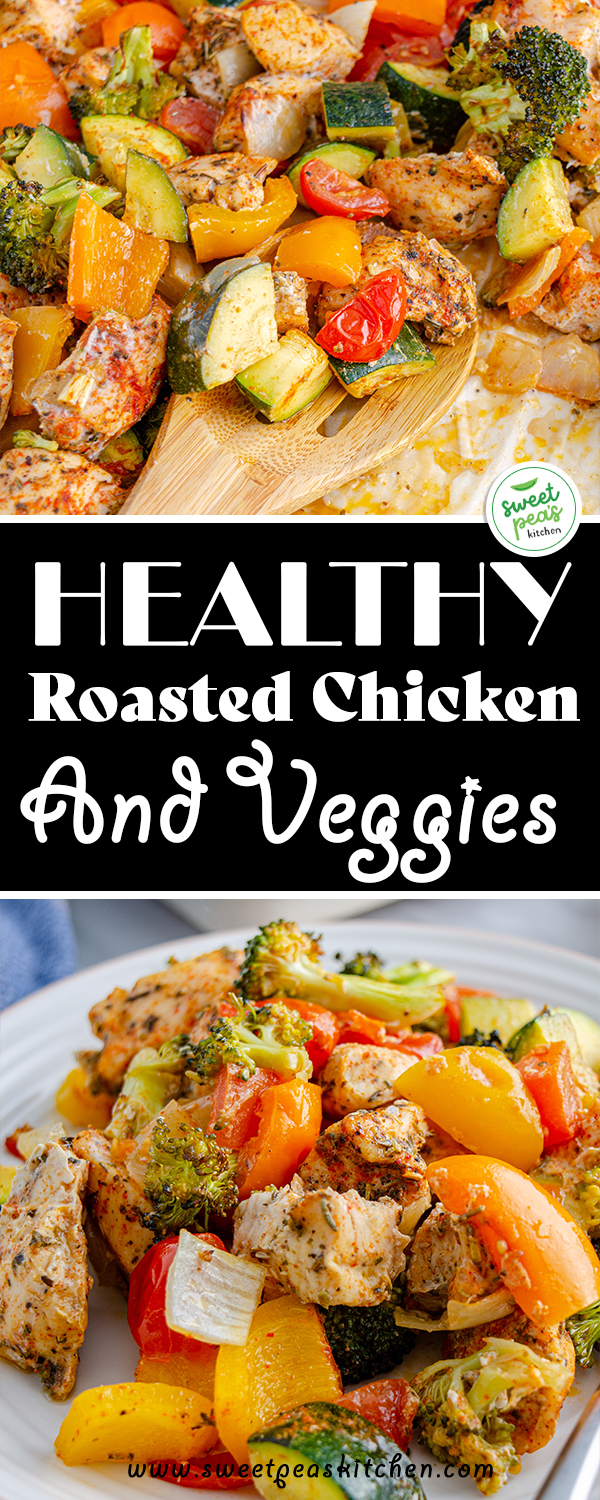 15 Minute Healthy Roasted Chicken and Veggies on pinterest