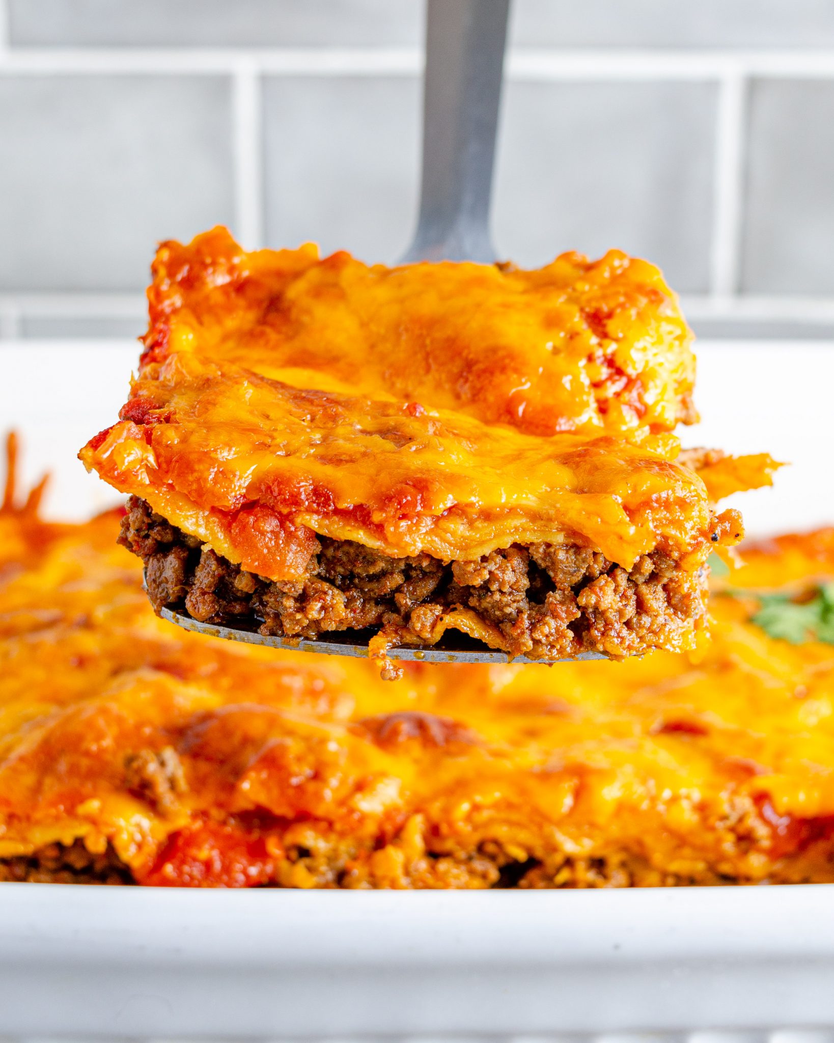 Mexican Taco Lasagna - Sweet Pea's Kitchen