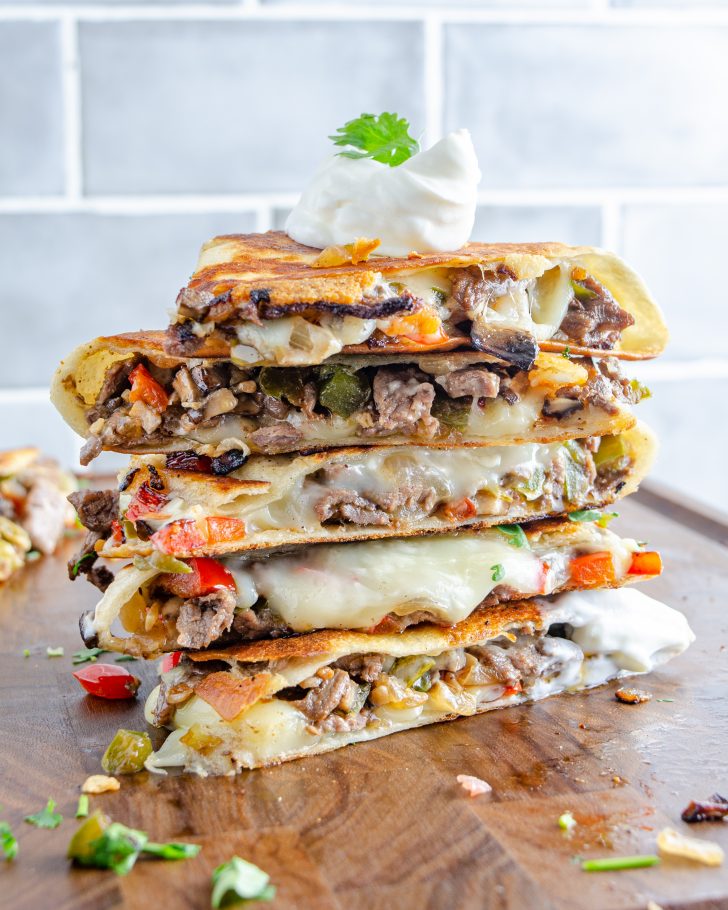 Philly Cheesesteak Quesadilla Sweet Pea's Kitchen