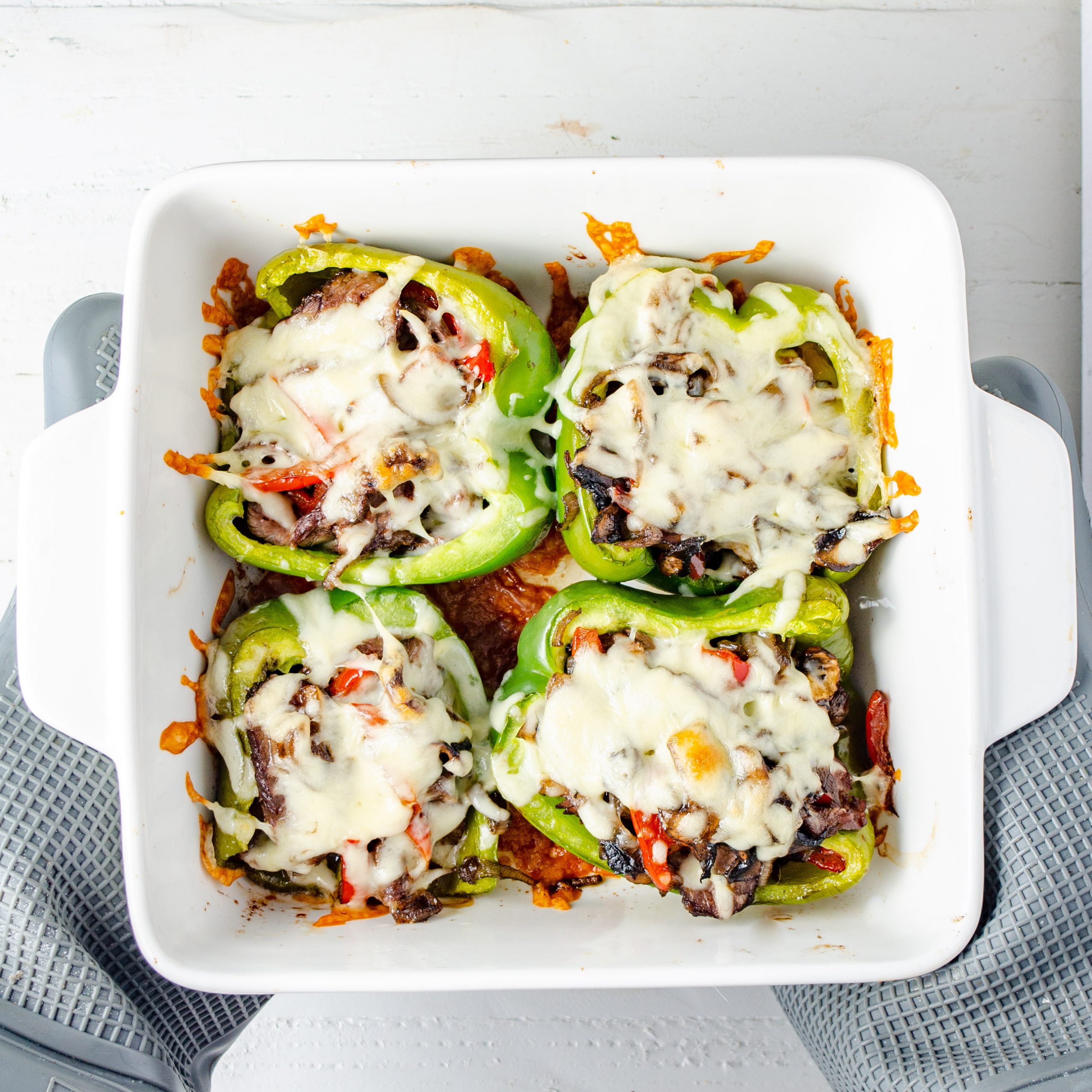 Philly Cheesesteak Stuffed Peppers, cheesesteak stuffed peppers